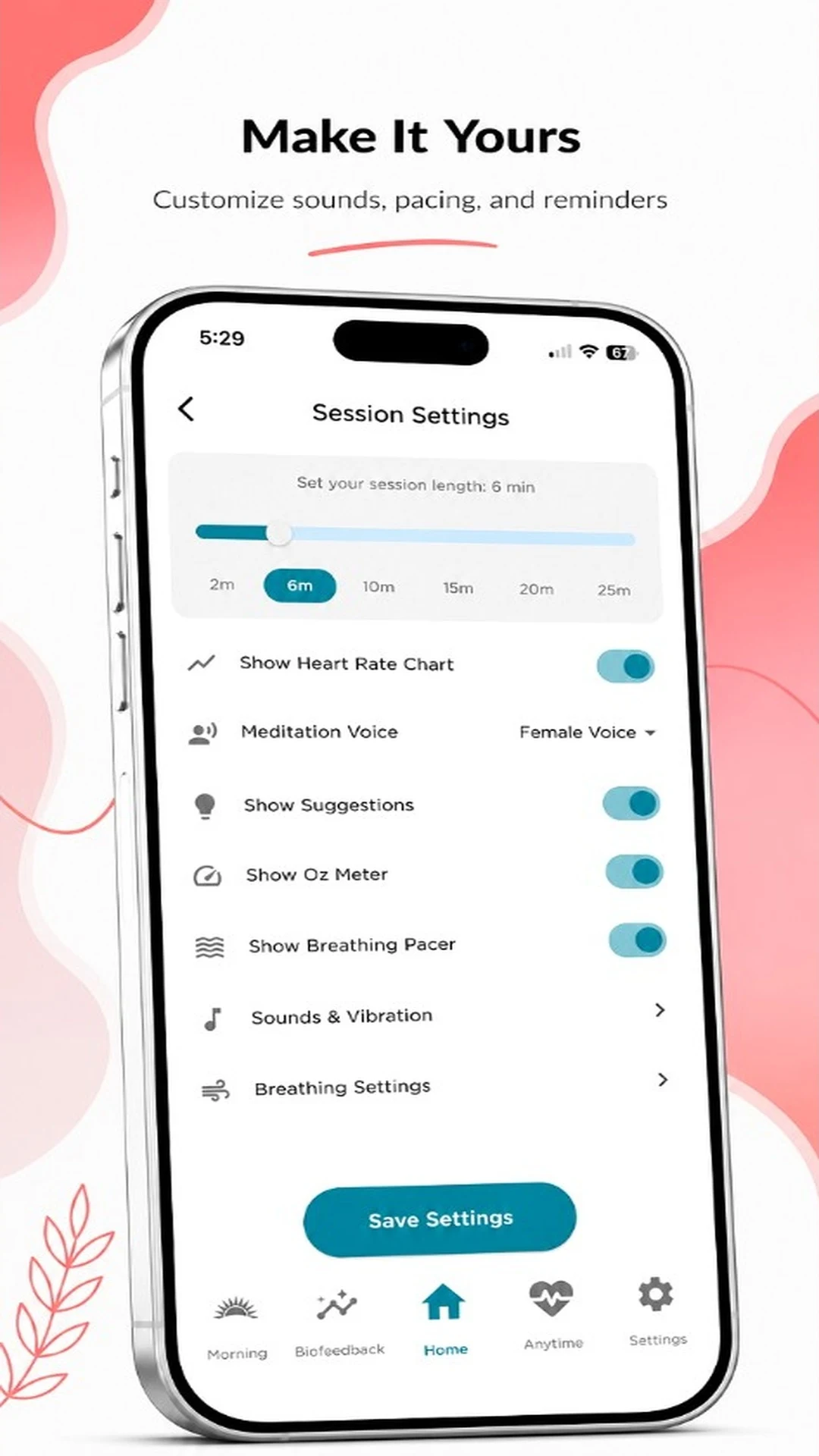 Optimal HRV: Biofeedback screenshot