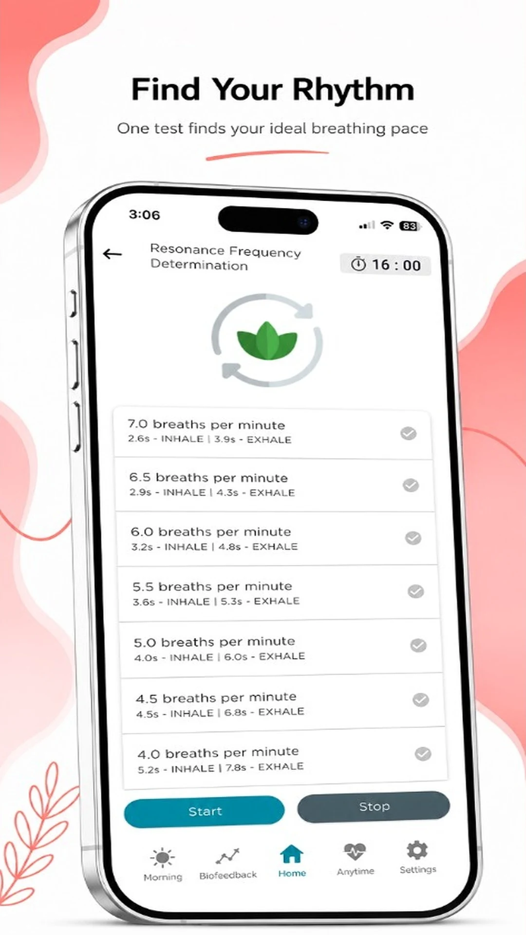 Optimal HRV: Biofeedback screenshot