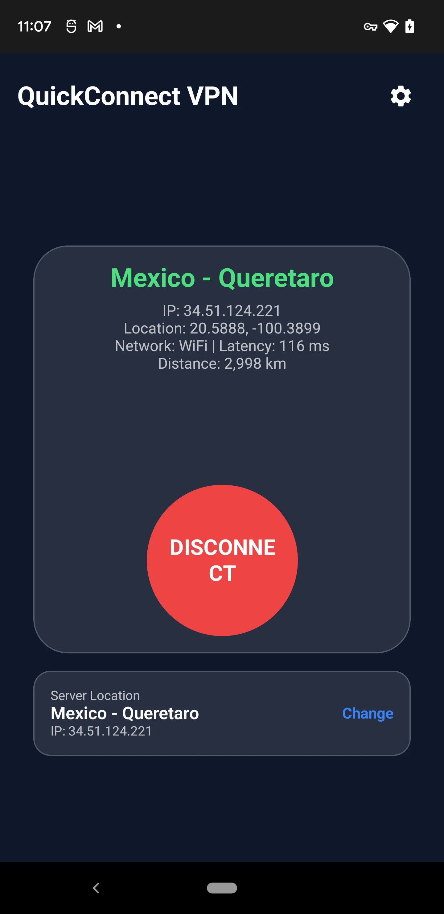QuickConnect VPN screenshot