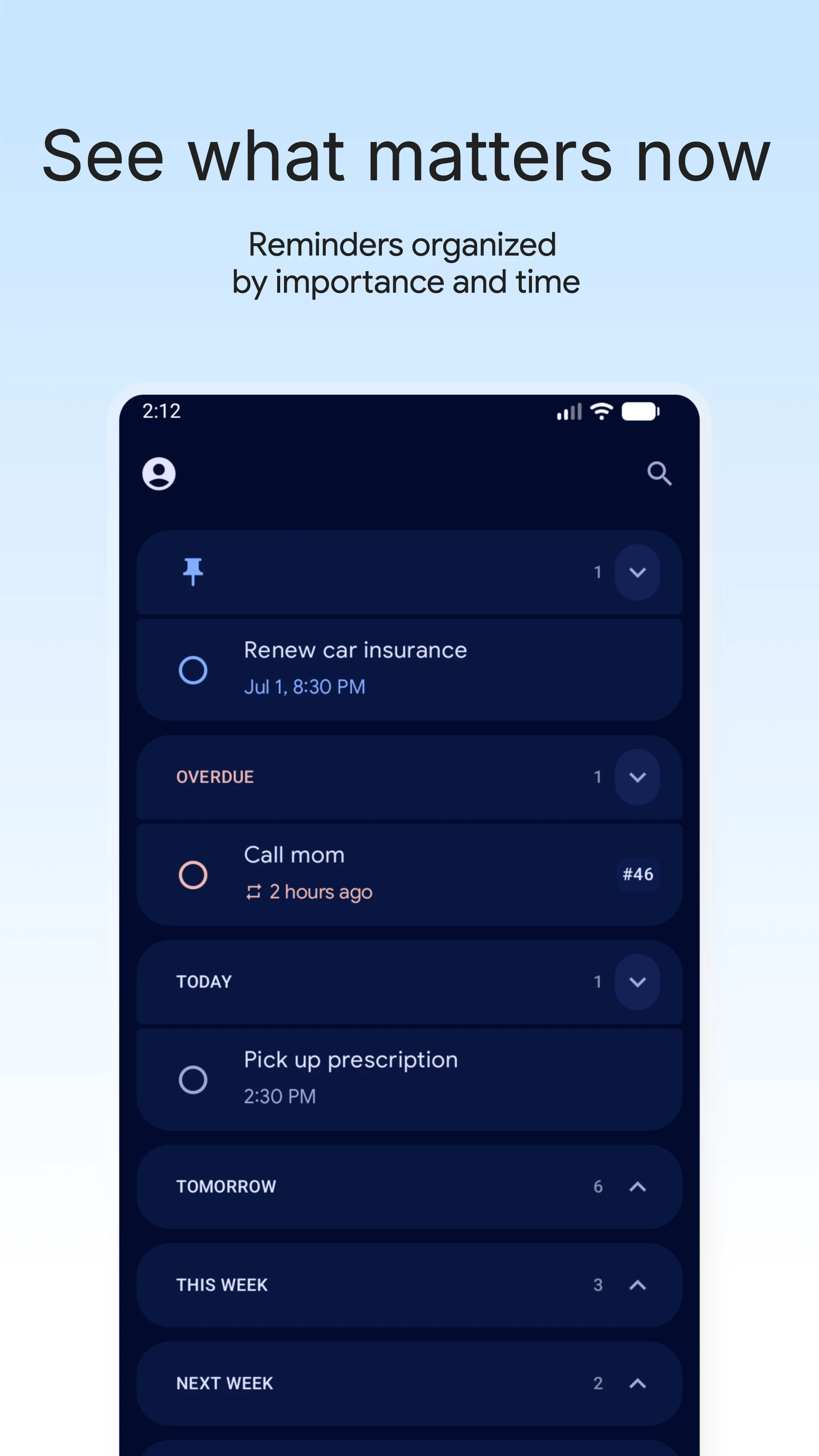 Recaal: Reminders & Snooze screenshot