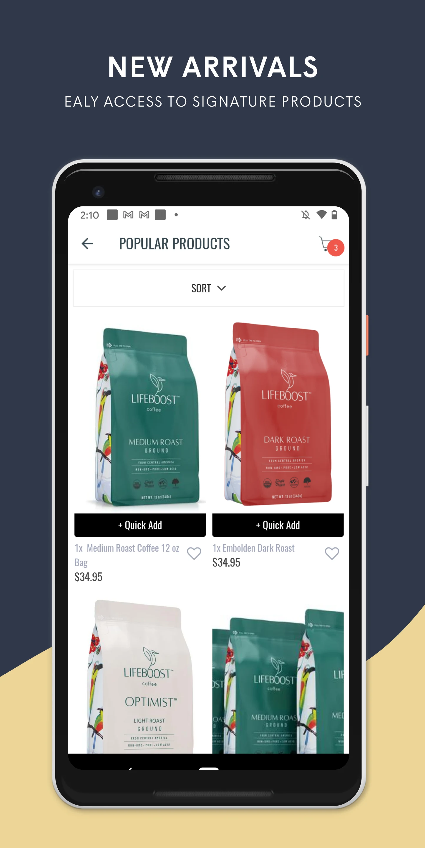 Lifeboost Coffee screenshot