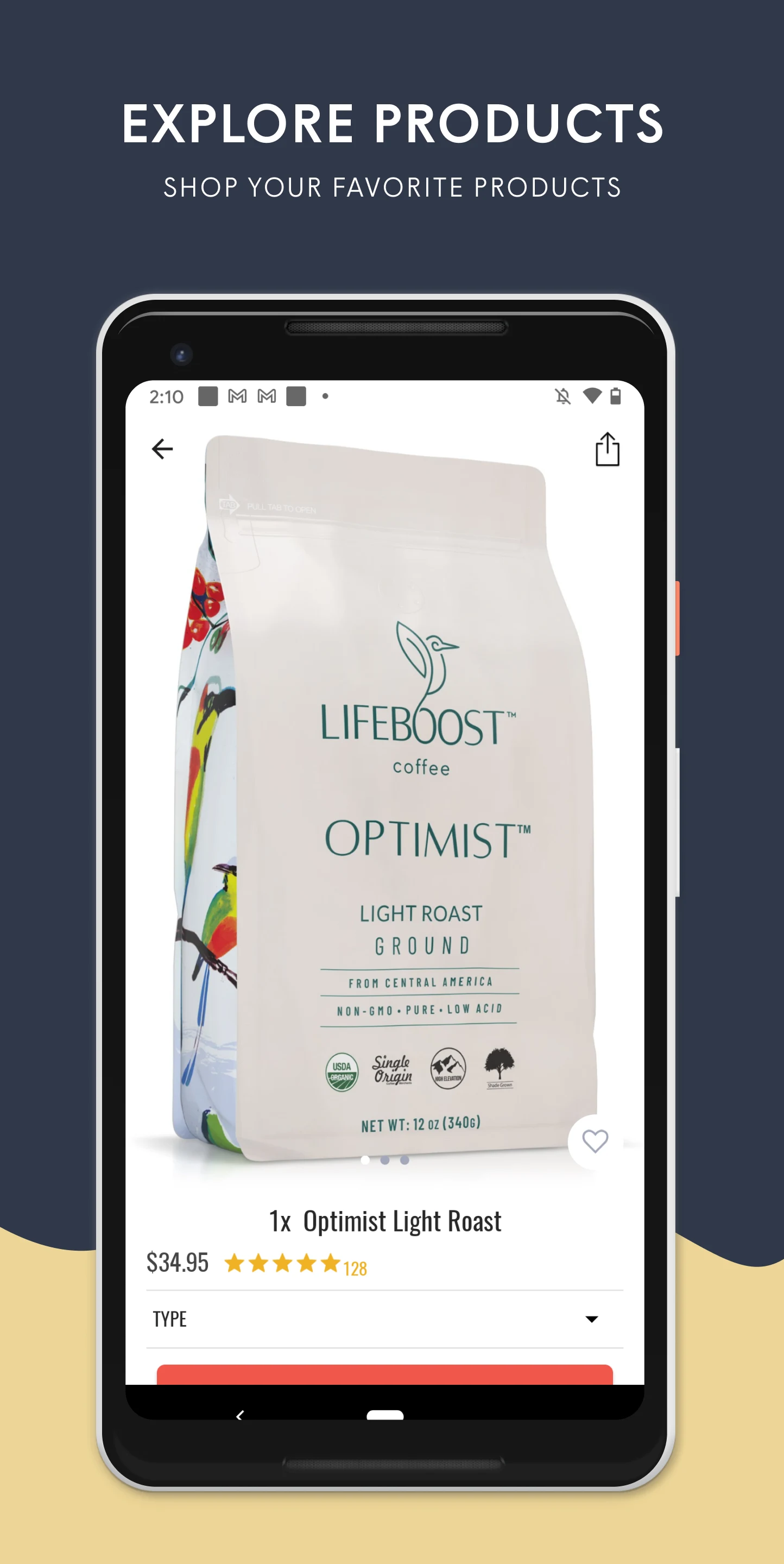 Lifeboost Coffee screenshot