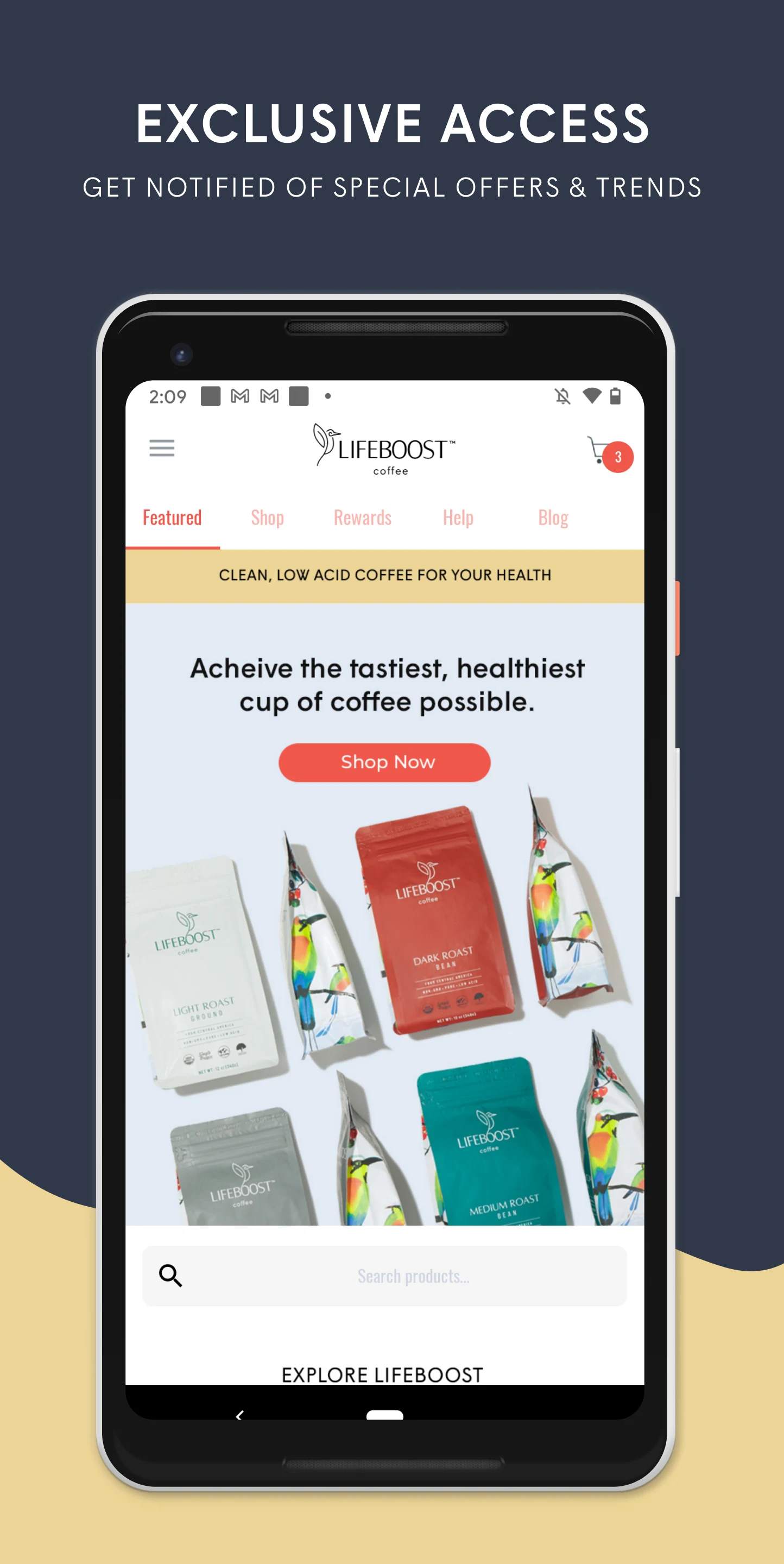 Lifeboost Coffee screenshot