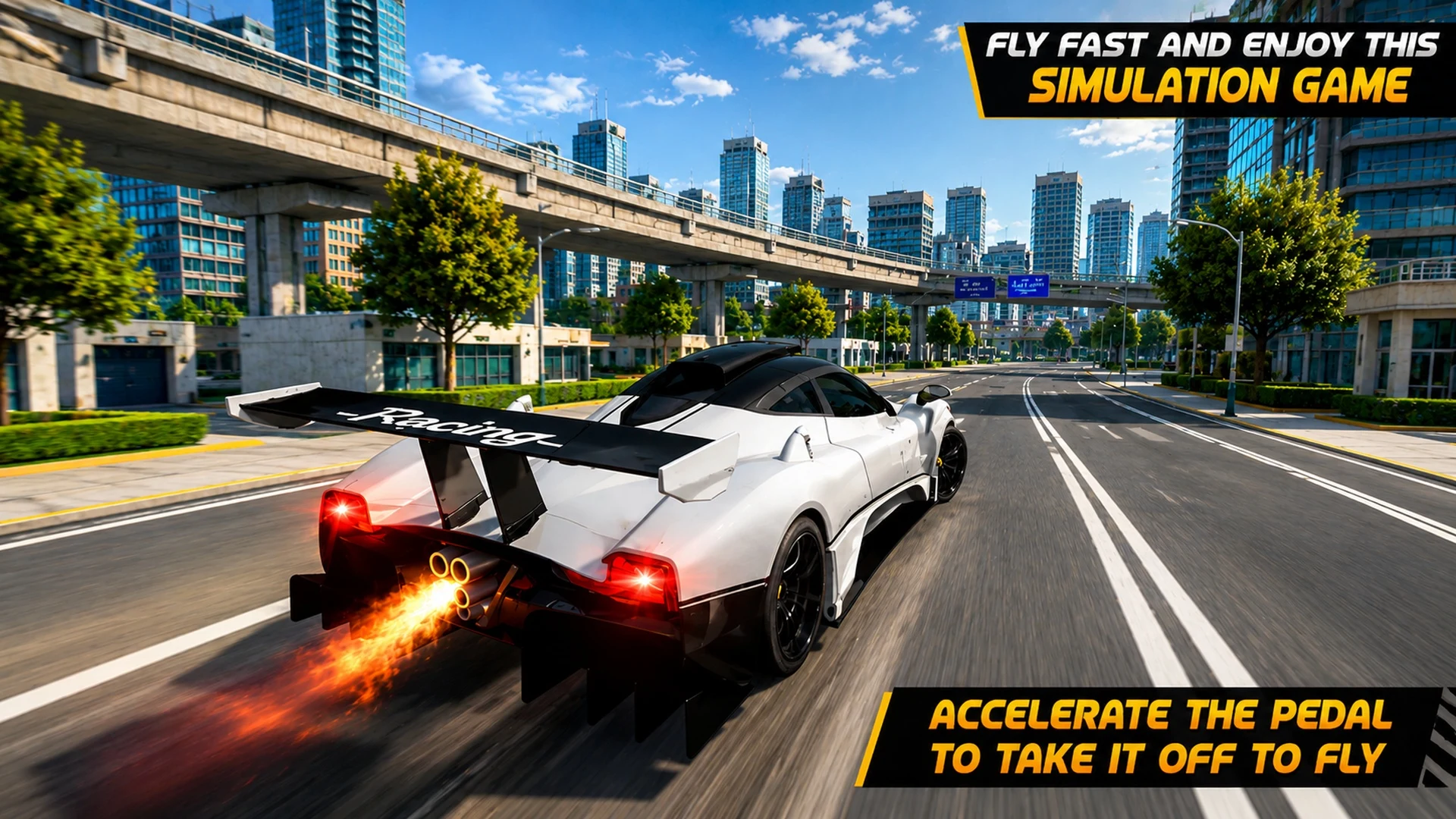 Flying Car Game driving screenshot
