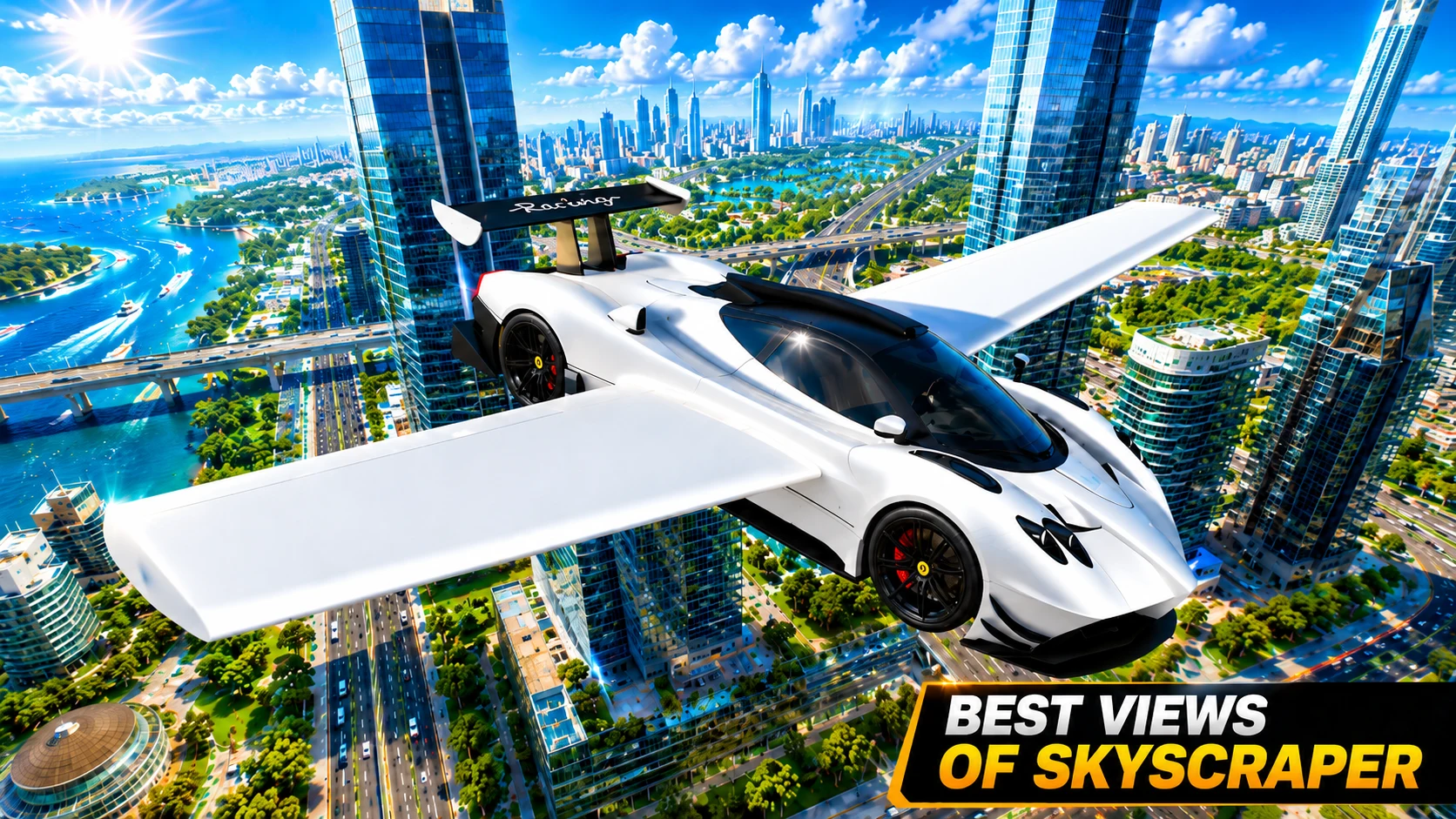 Flying Car Game driving screenshot