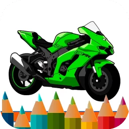 coloring ninja racing motor