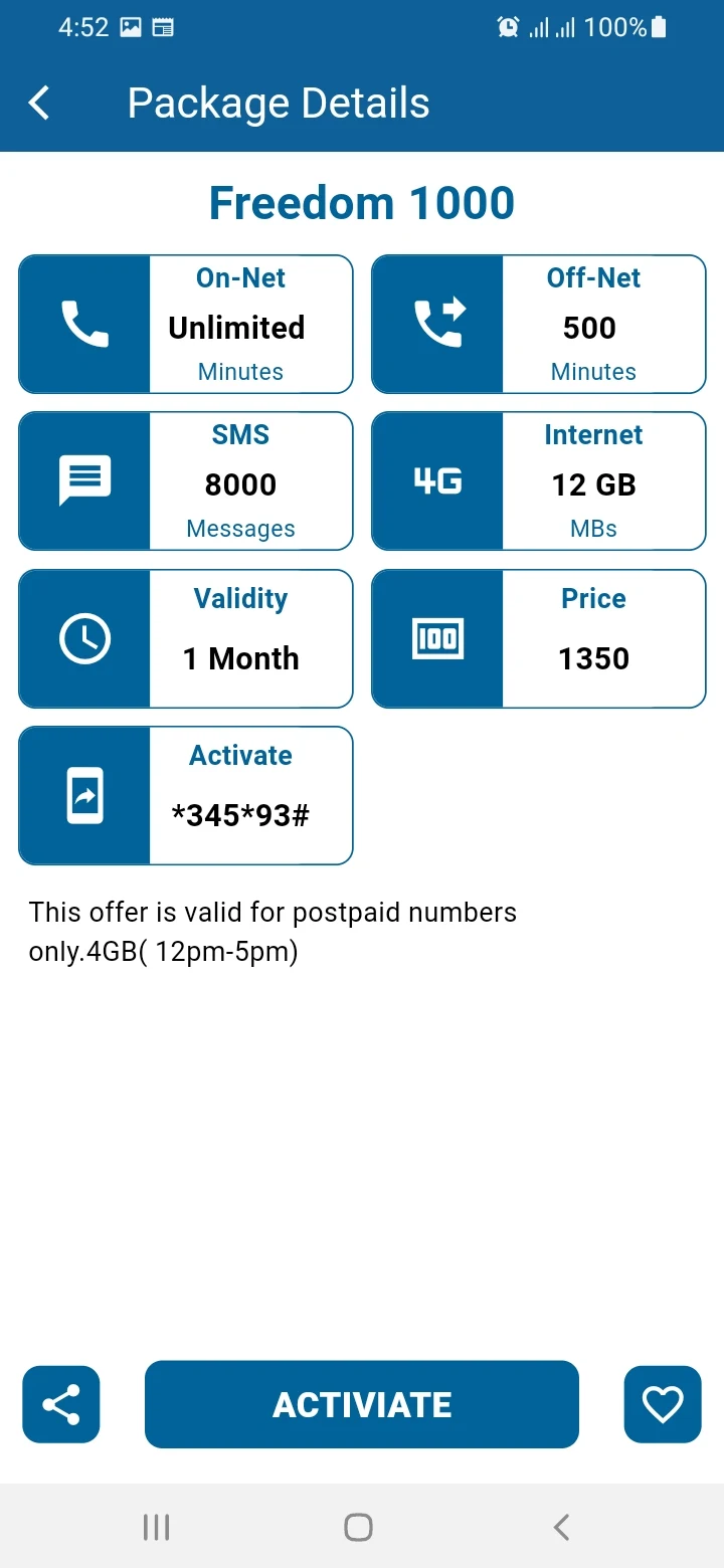 All Networks Packages 2026 screenshot