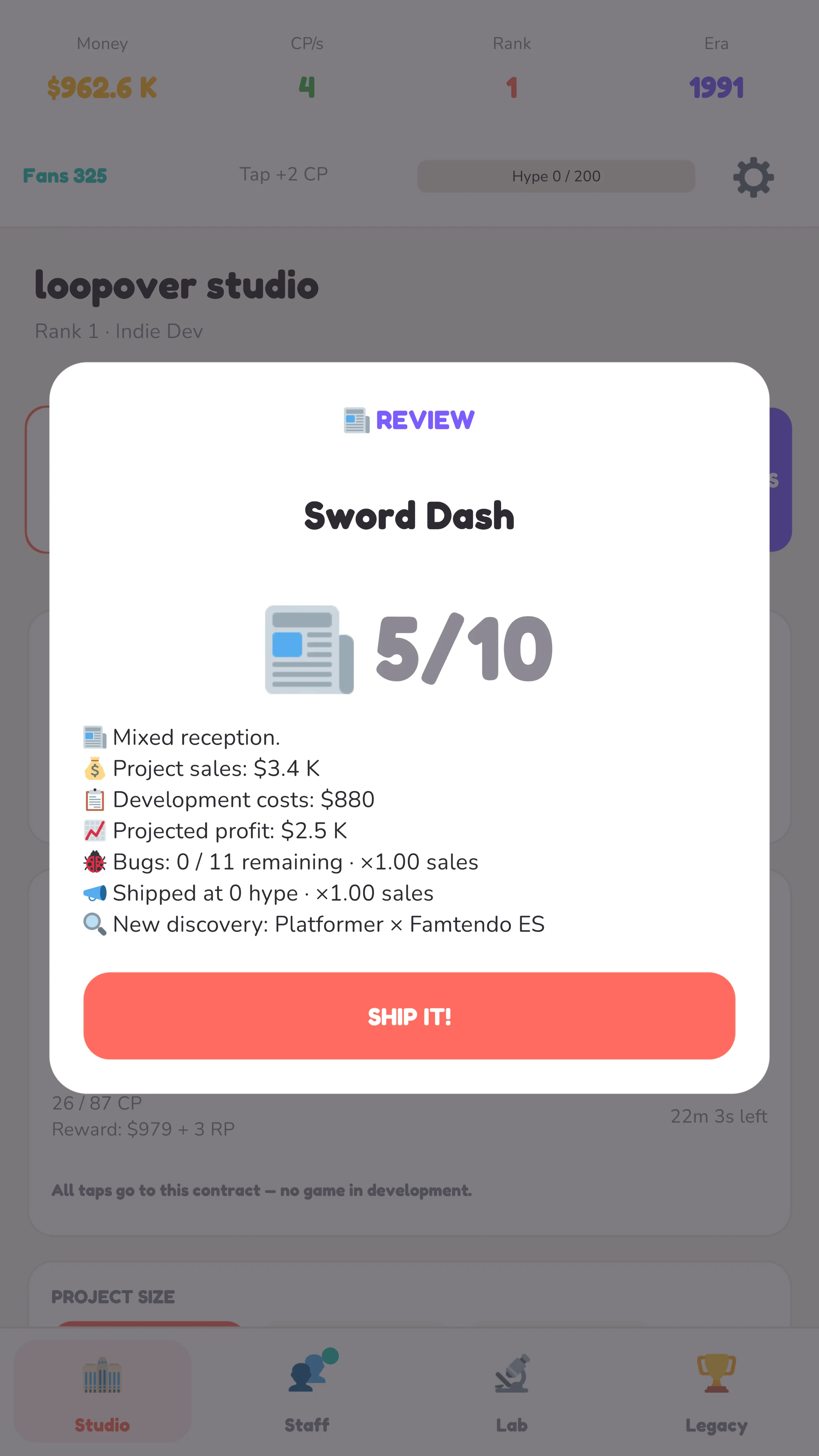 Game Dev Idle Studio Tycoon screenshot