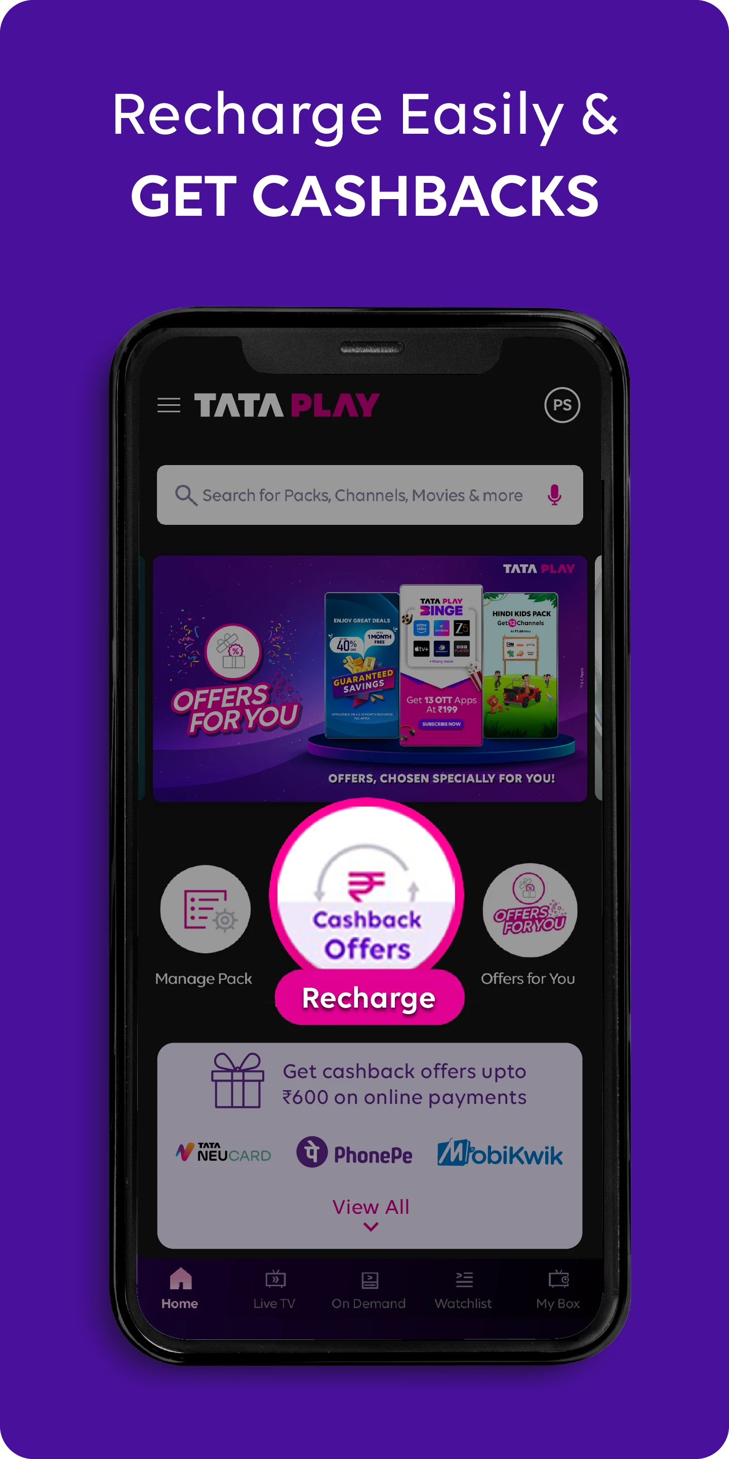 Tata Play - Live TV & DTH Pack screenshot