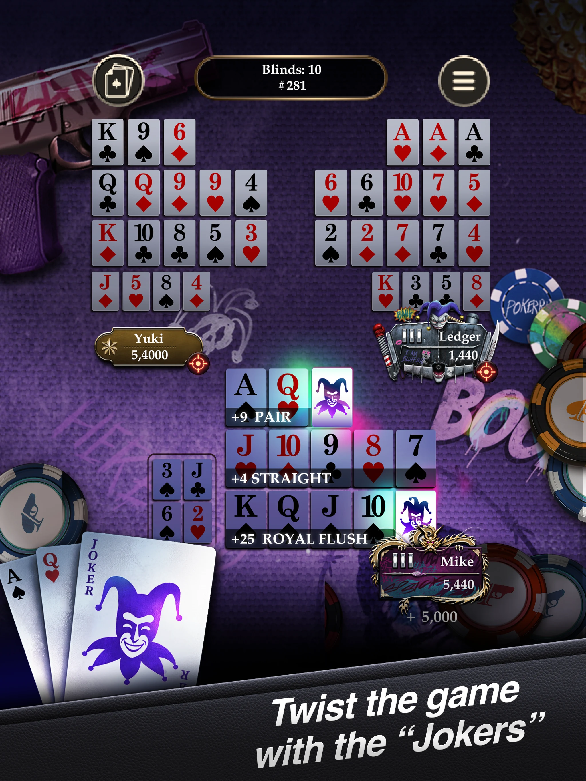 OFC: Pineapple Poker screenshot