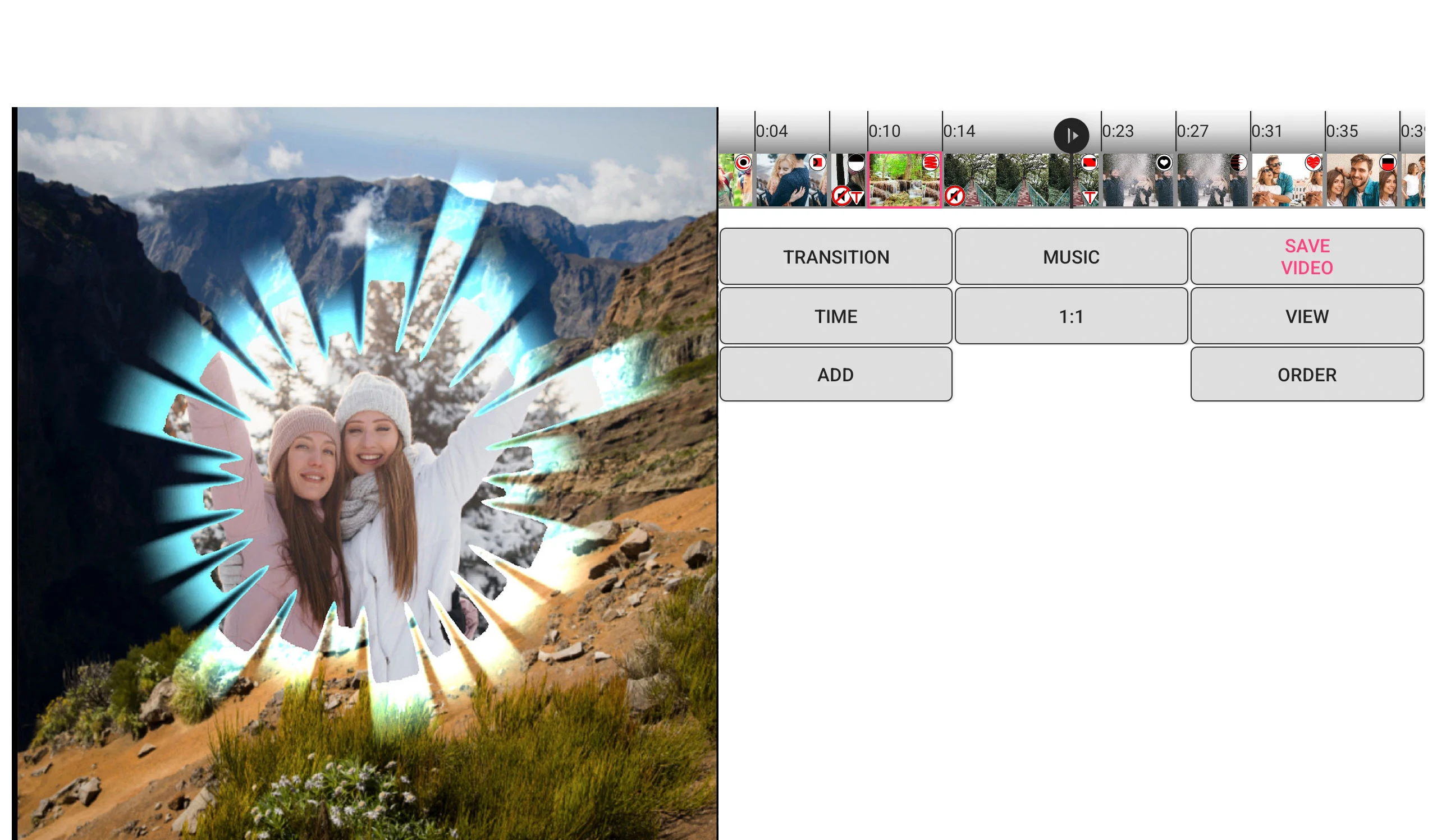 Slideshow with photo and video screenshot