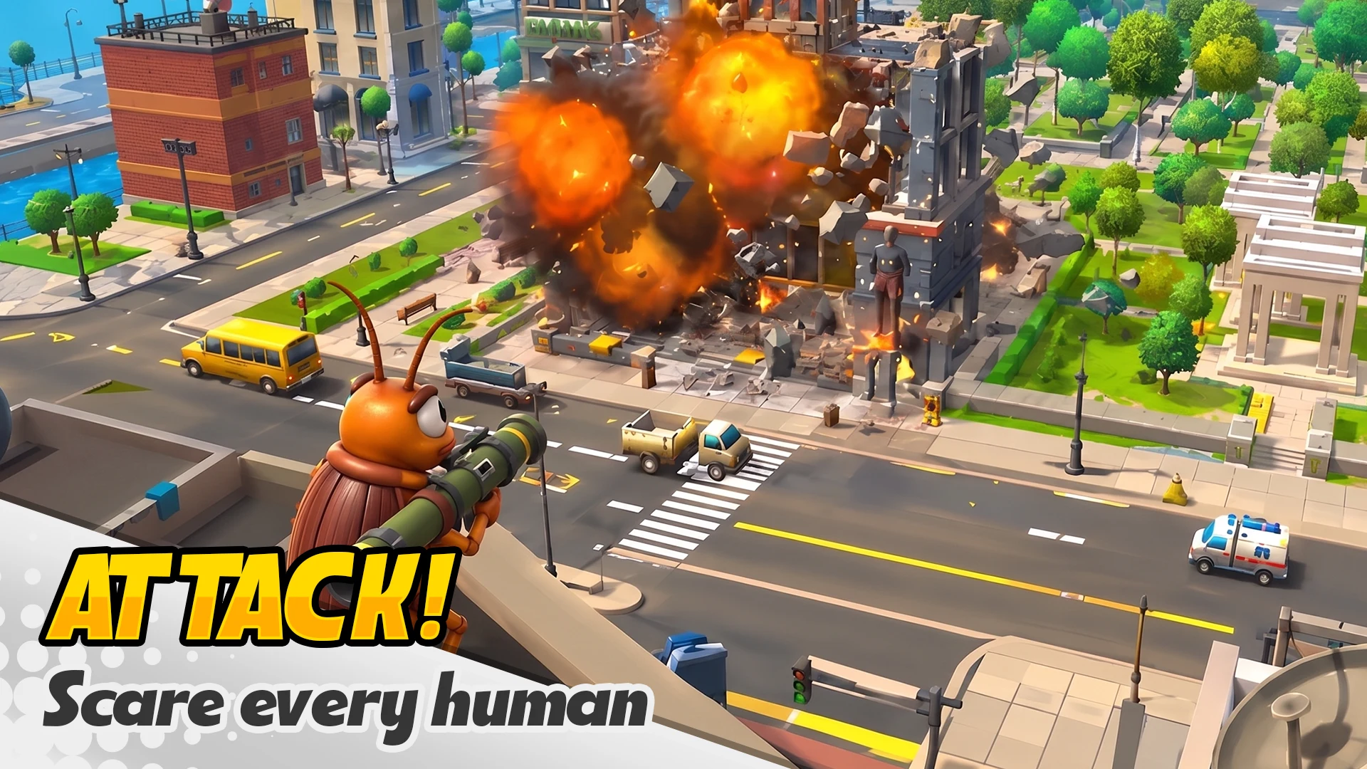 Cockroach Prank: City Chaos screenshot