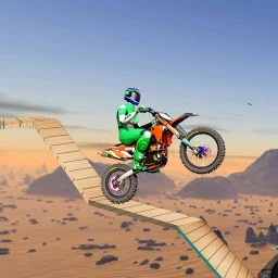 Icono de juegos de motos acrobáticas