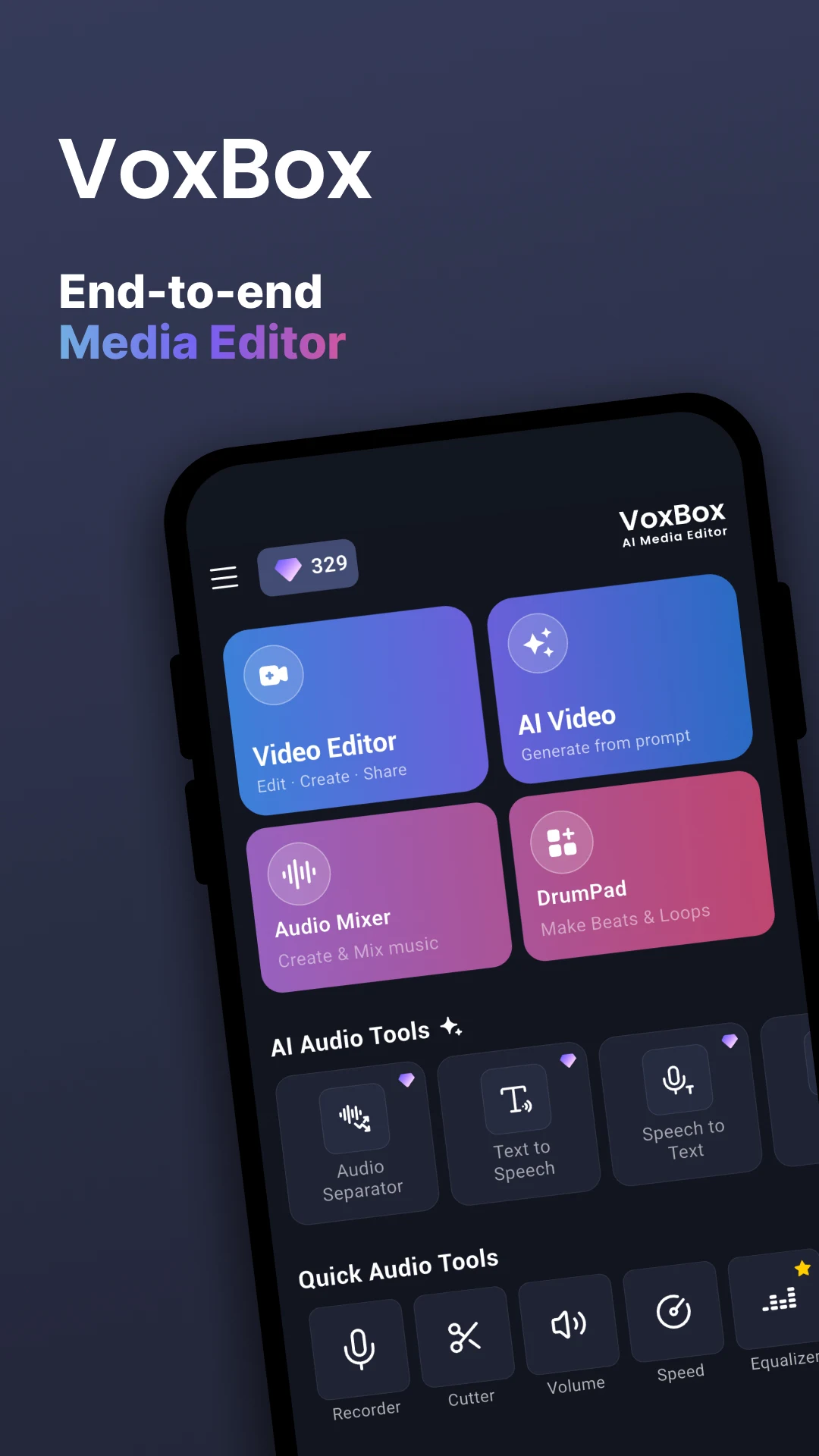 VoxBox AI Video & Audio Editor screenshot