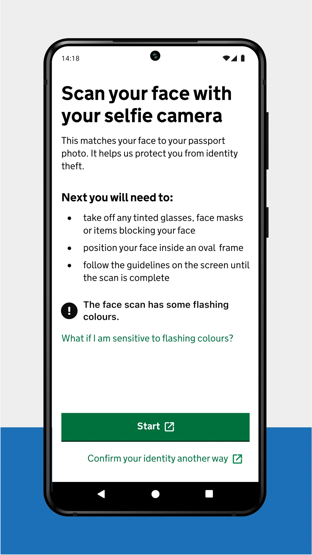 GOV.UK ID Check screenshot
