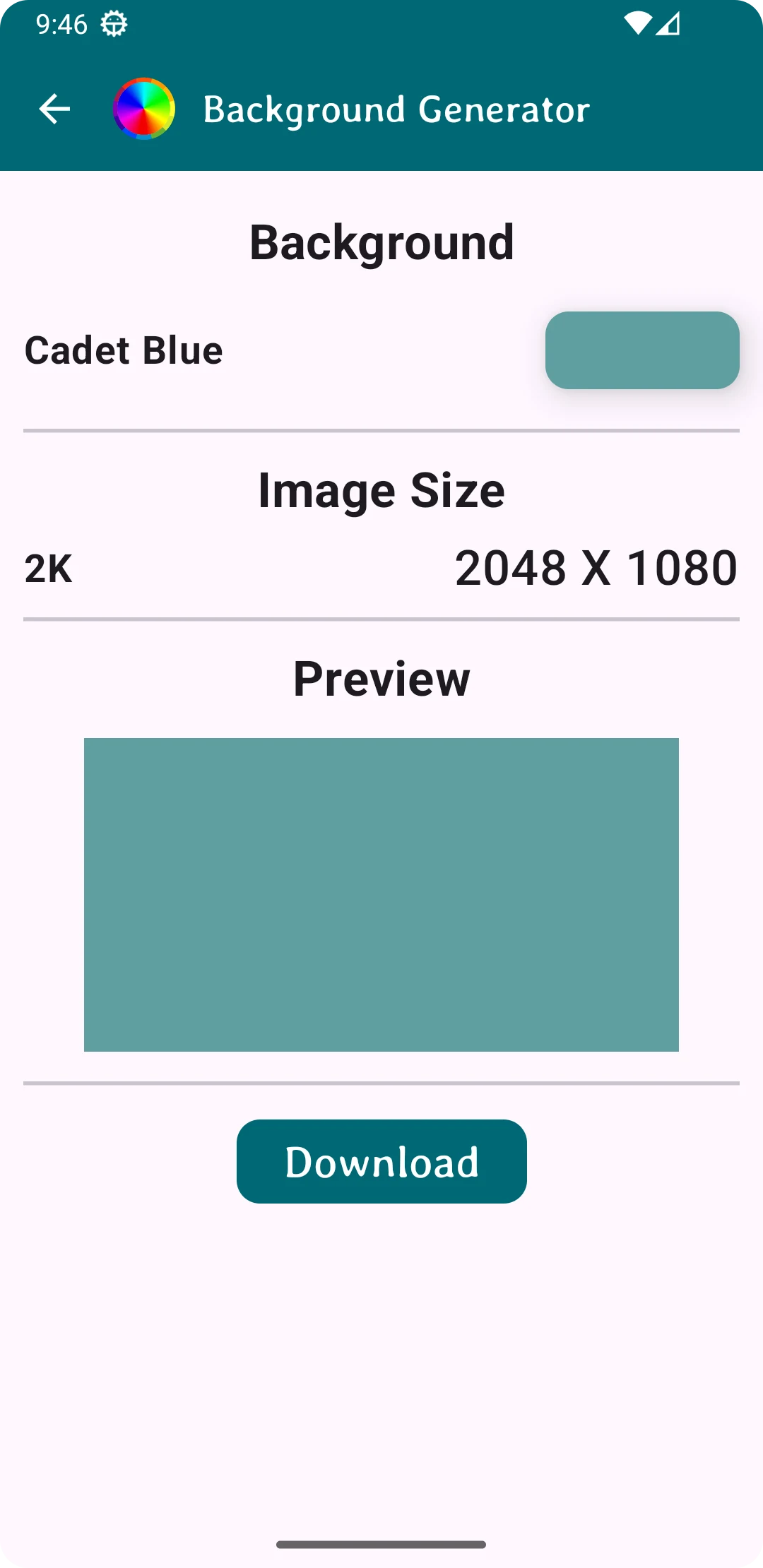 Color Chart screenshot