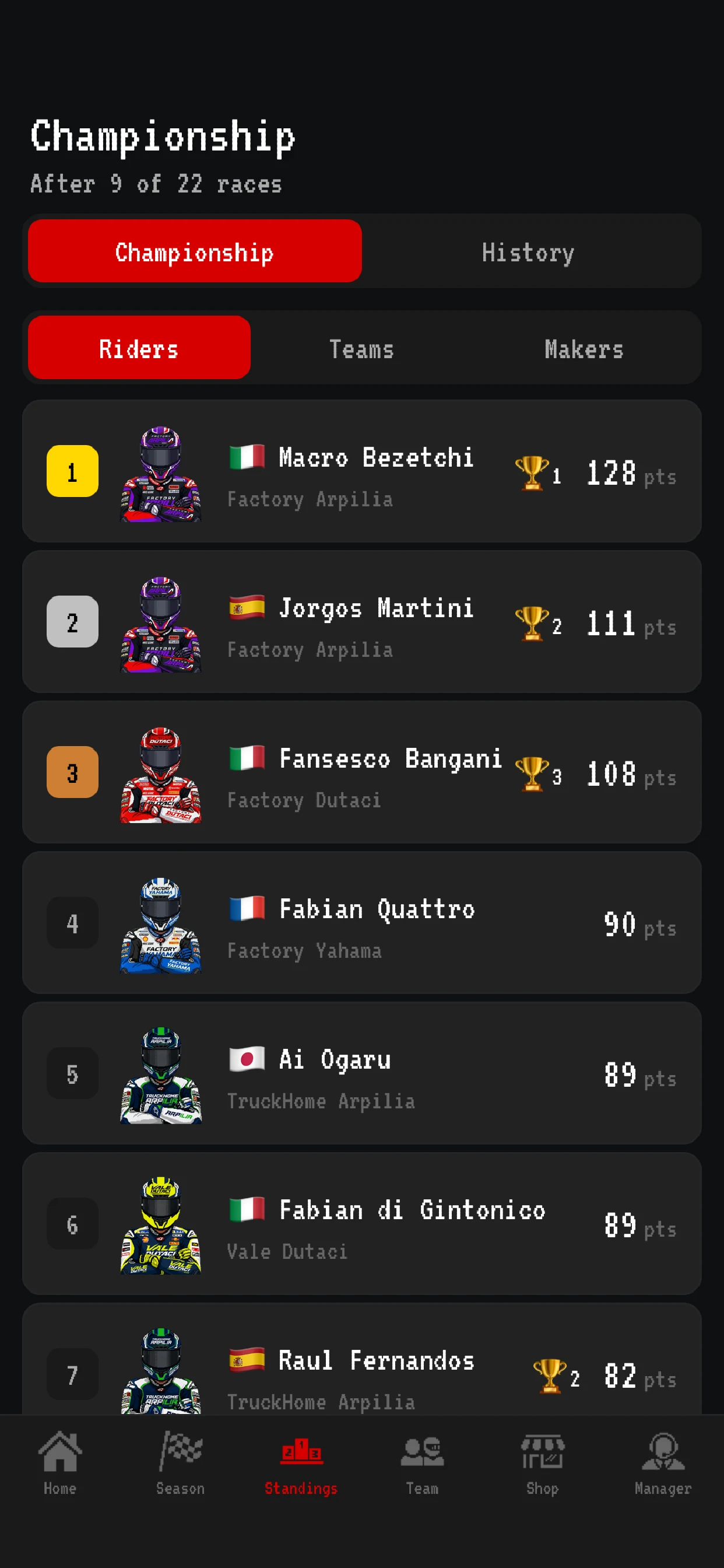 Moto Racing Manager GP screenshot