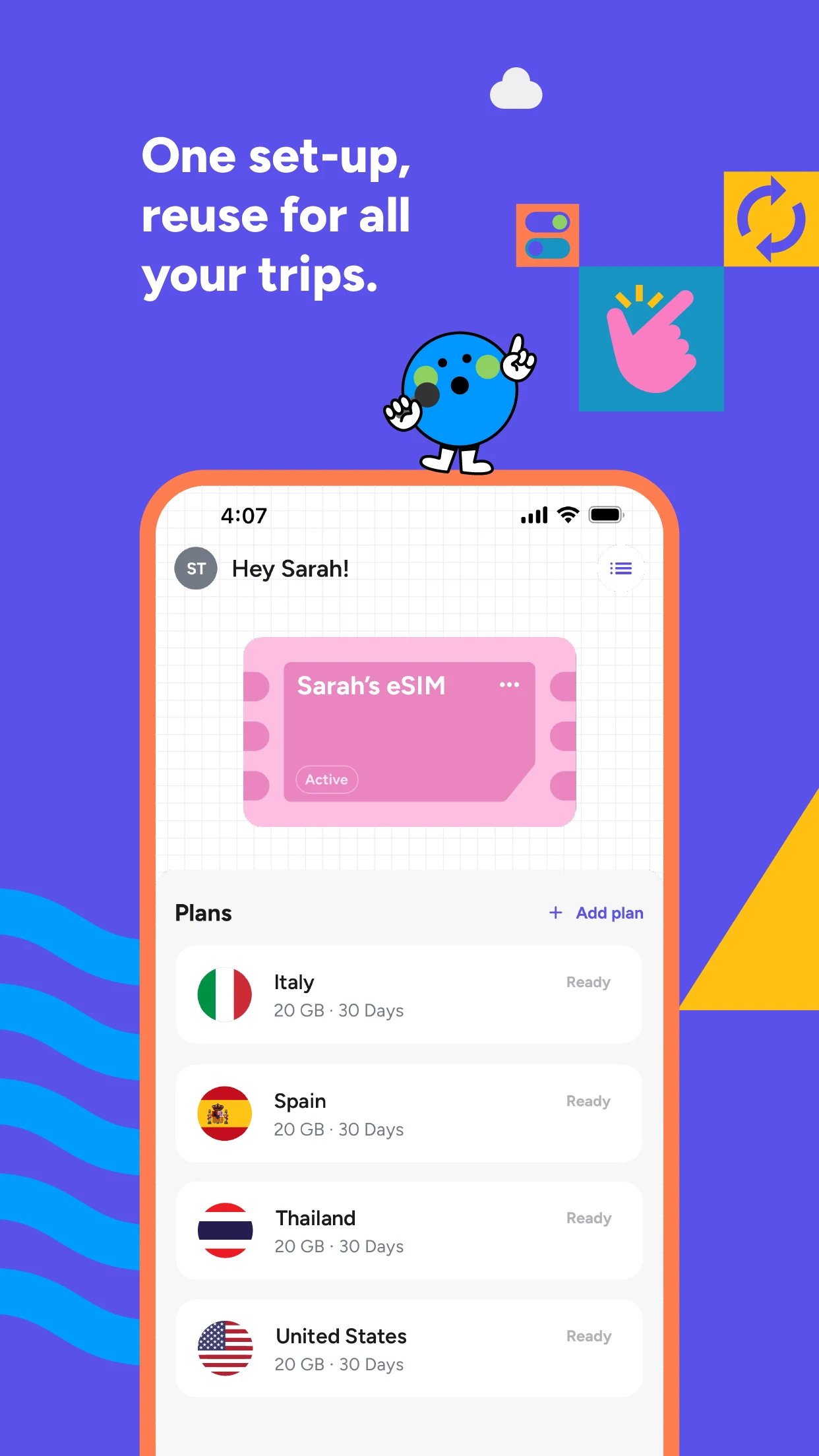 HelloGlobe: eSIM Travel Data screenshot