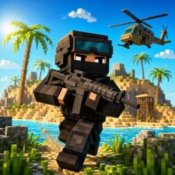 Ikon Blocky Combat SWAT Desert War