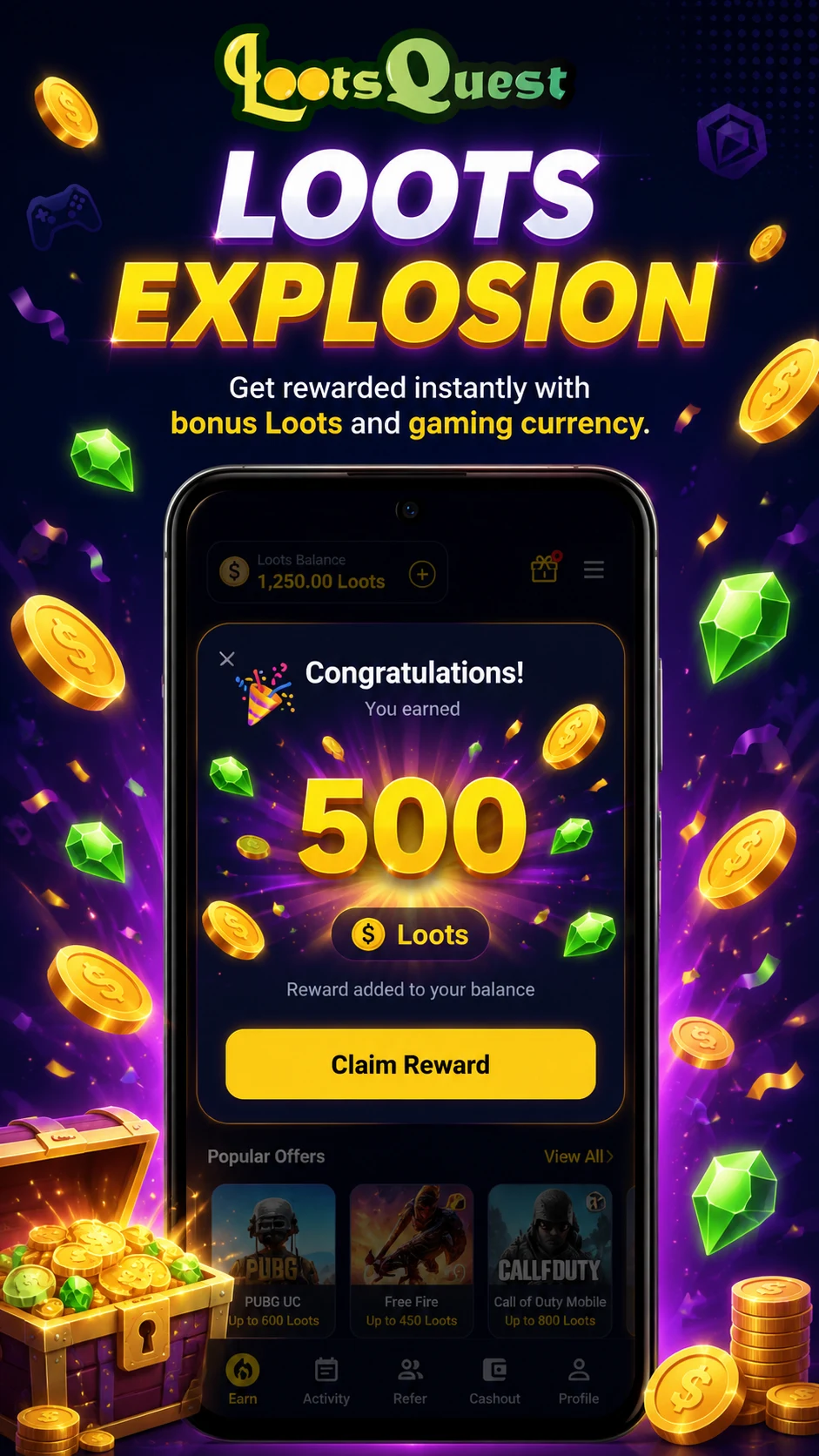 LootQuest: Play & Earn Rewards screenshot
