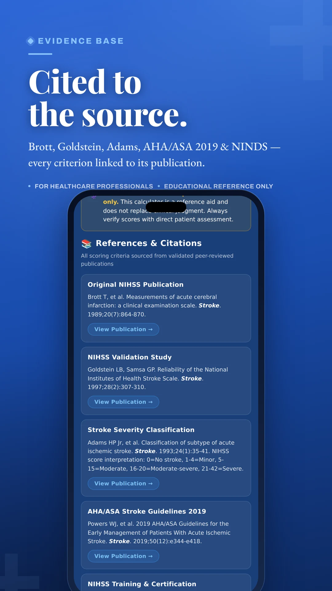 NIHSS Score -Stroke Calculator screenshot