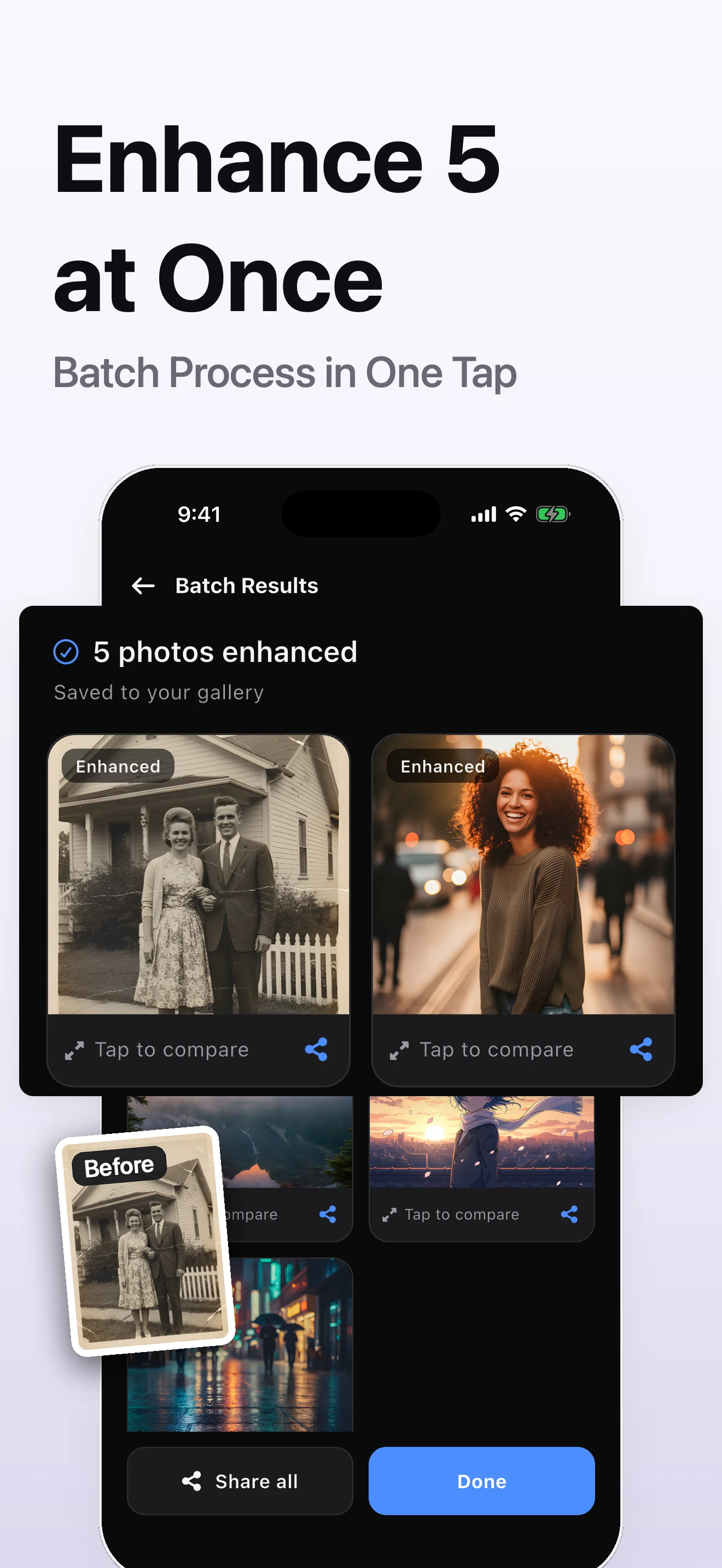 Upscale: AI Photo Enhancer 4K screenshot
