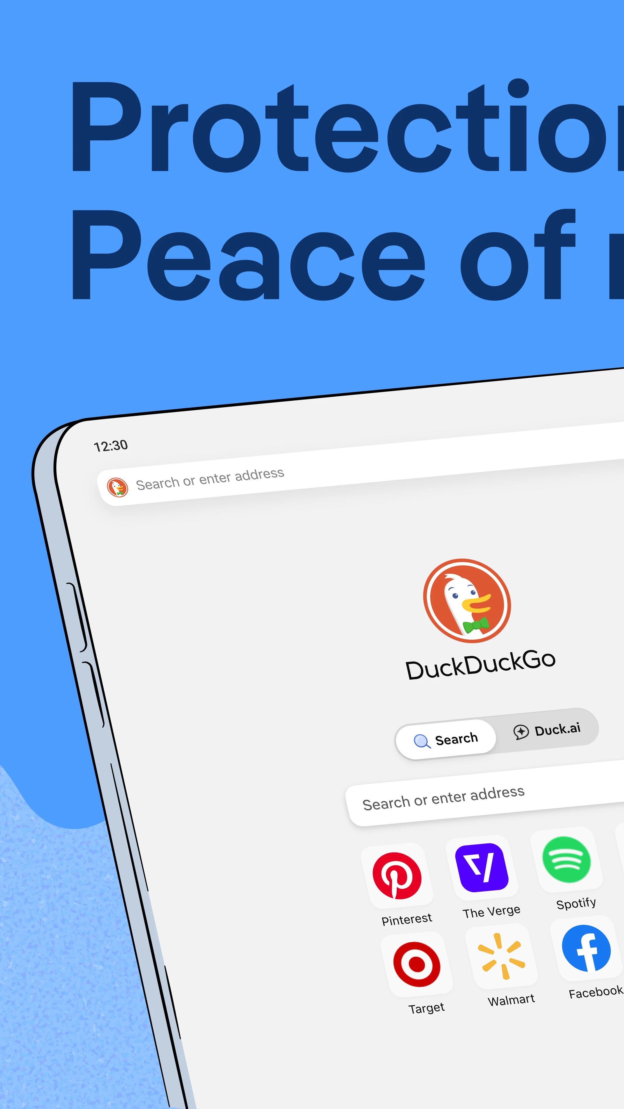 DuckDuckGo, optional Duck.ai screenshot