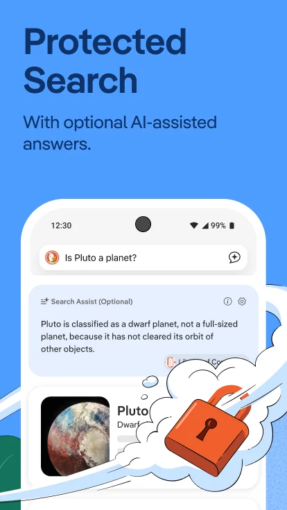 DuckDuckGo, optional Duck.ai screenshot