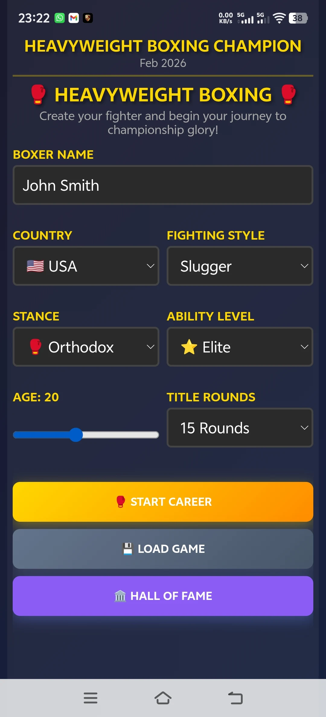 Sim: Heavyweight Boxing screenshot