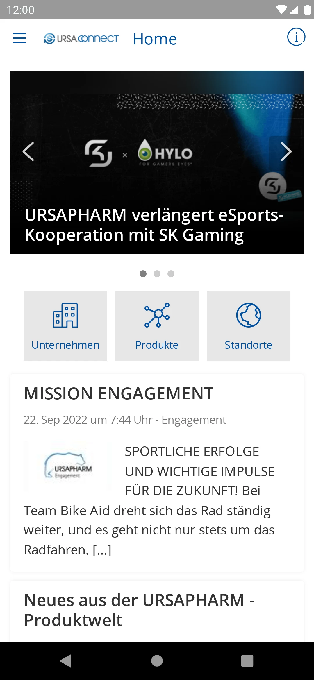 URSA.connect screenshot