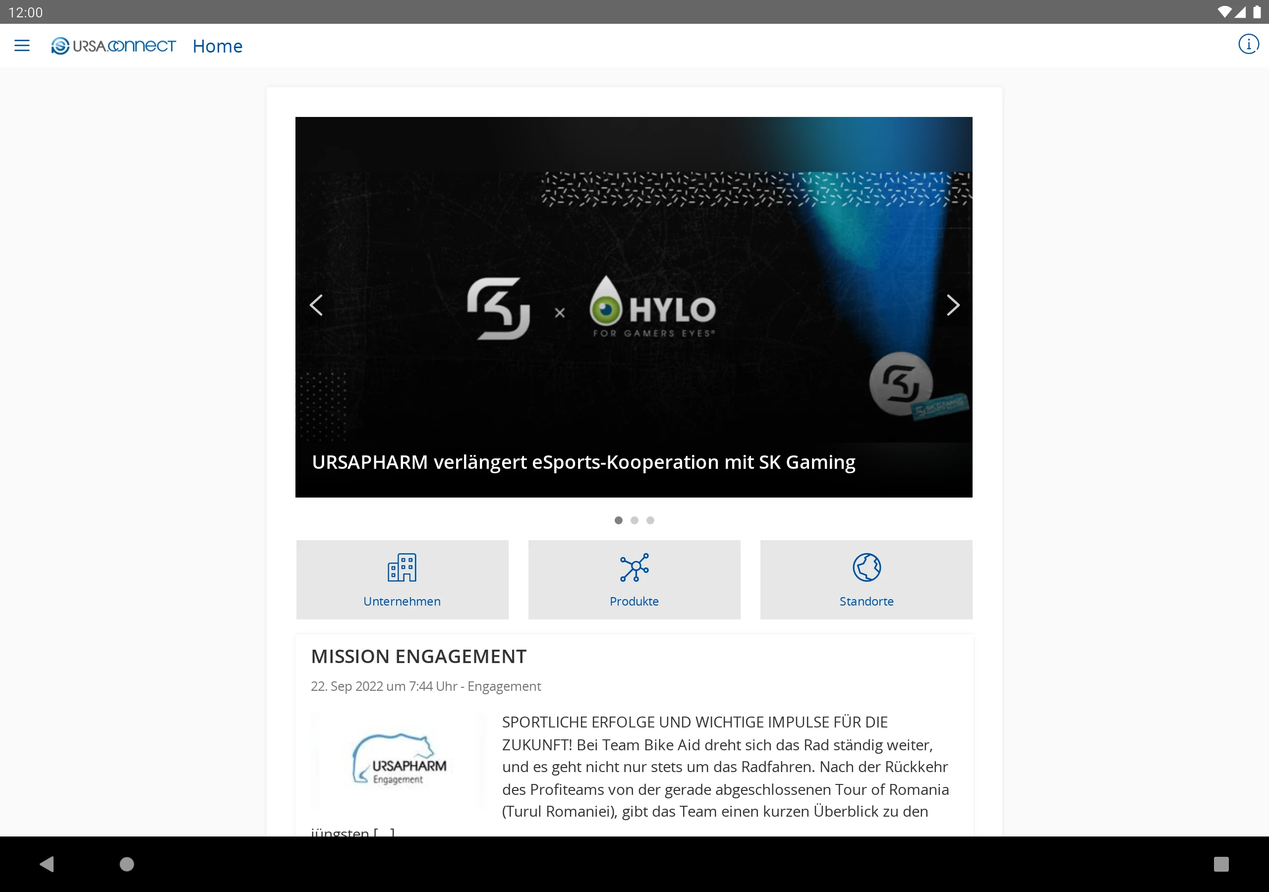 URSA.connect screenshot