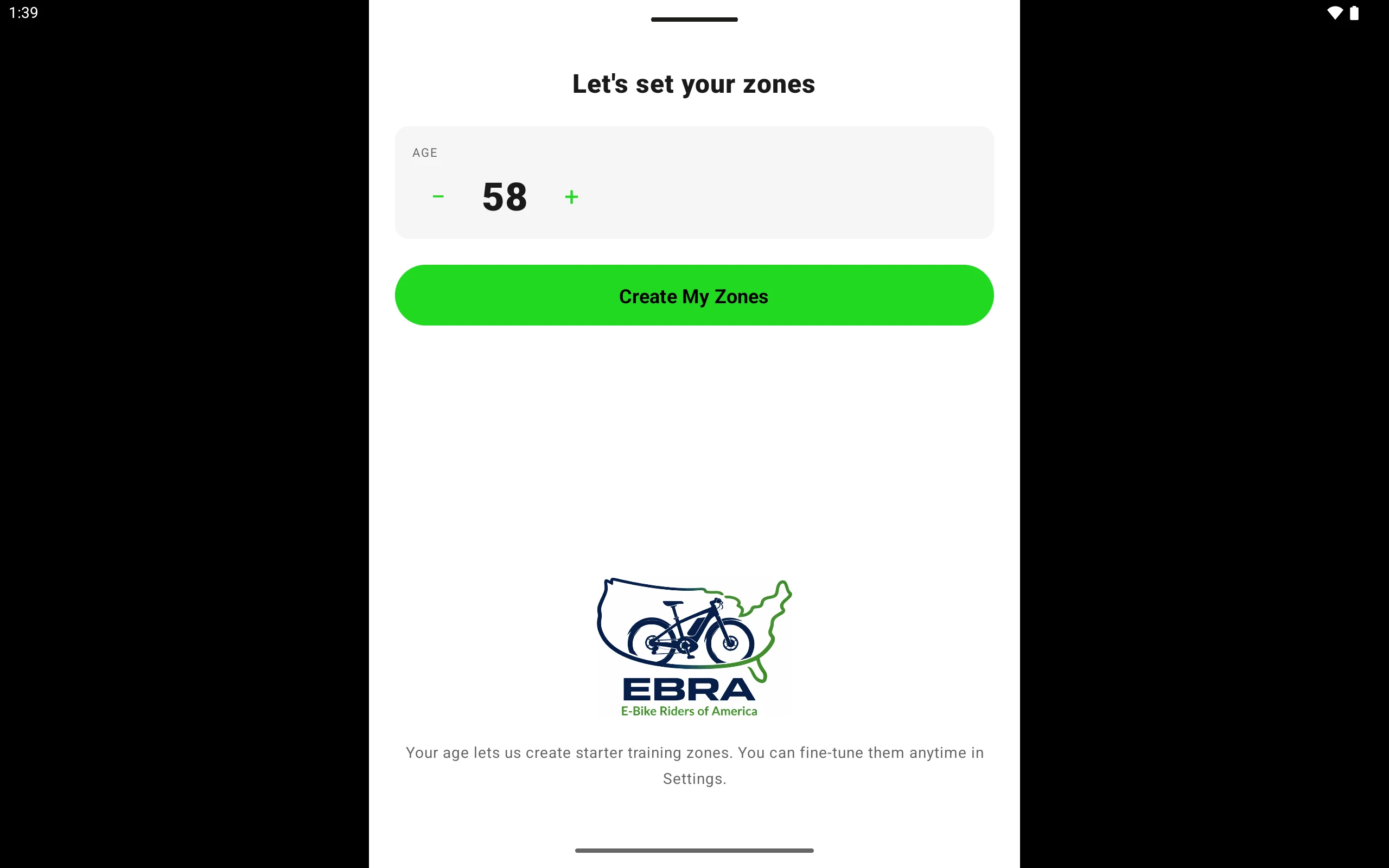 EBRA Zone Trainer screenshot