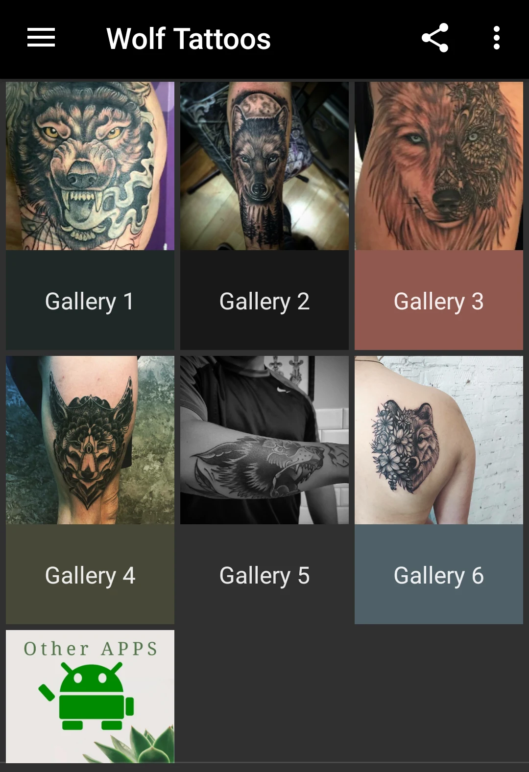 Wolf Tattoos screenshot