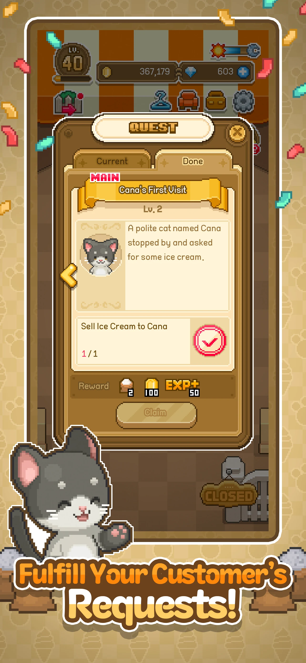 Creamia: Ice Cream Tycoon screenshot