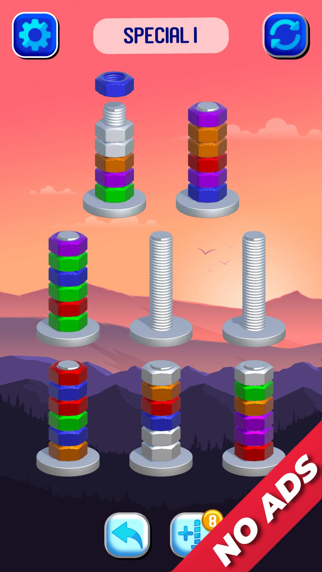 Nut Sort: Color Sorting Puzzle screenshot