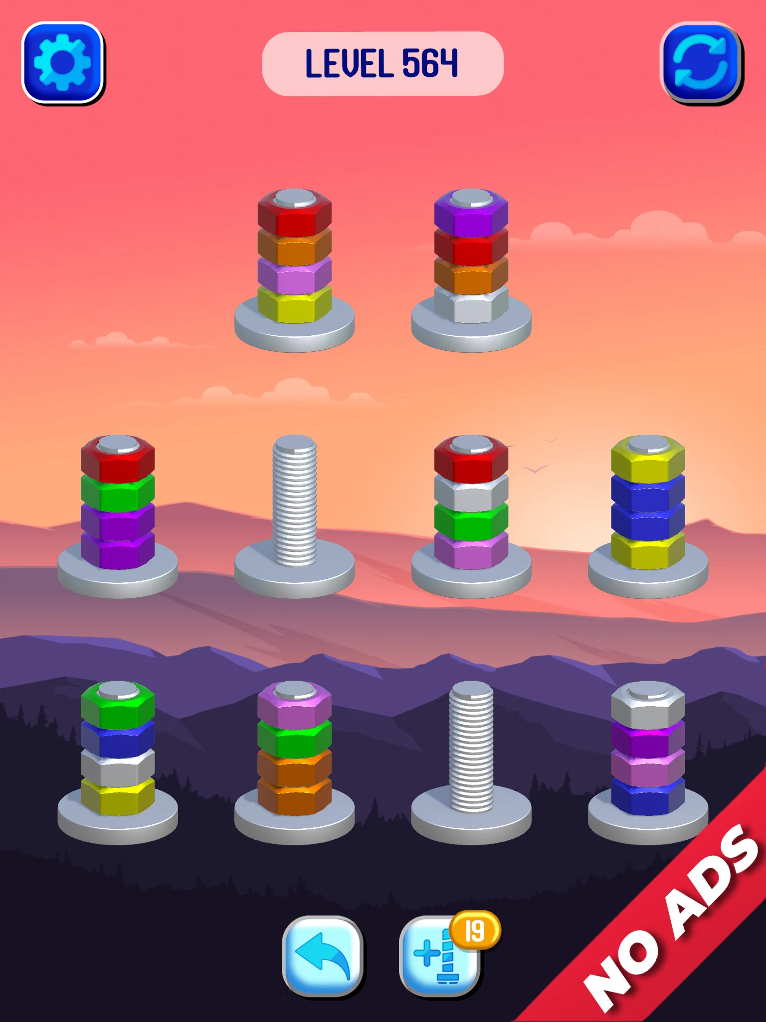 Nut Sort: Color Sorting Puzzle screenshot