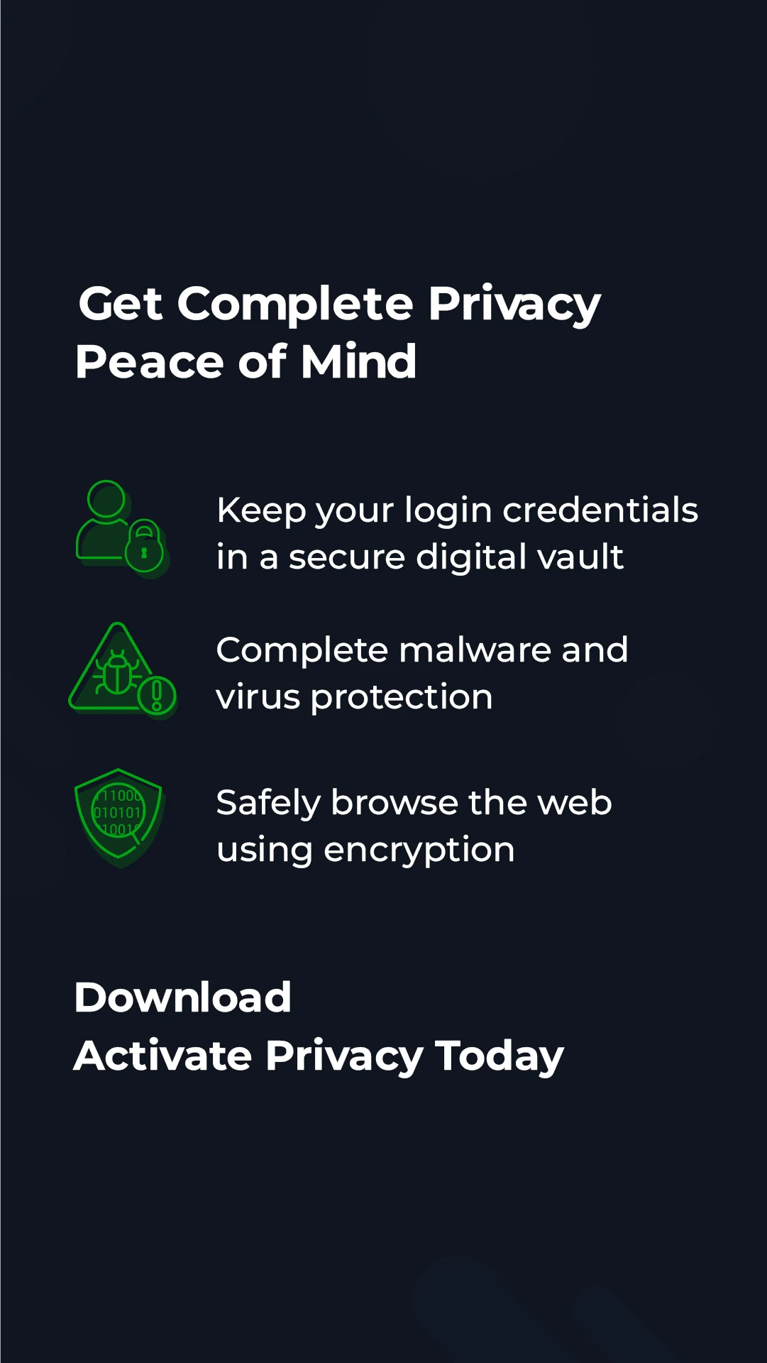 Activate Privacy™ screenshot