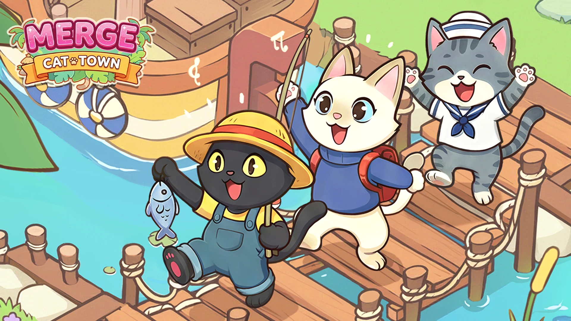 Merge Cat Town screenshot