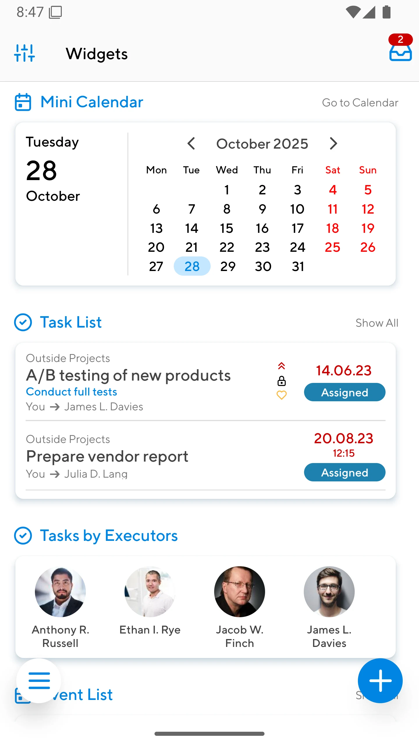 Projecto screenshot