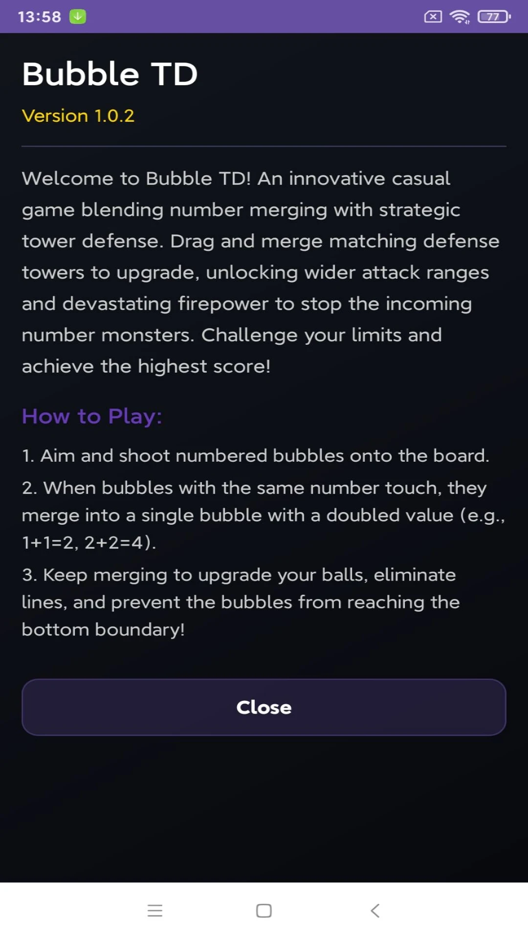 Bubble TD Pop Defense screenshot