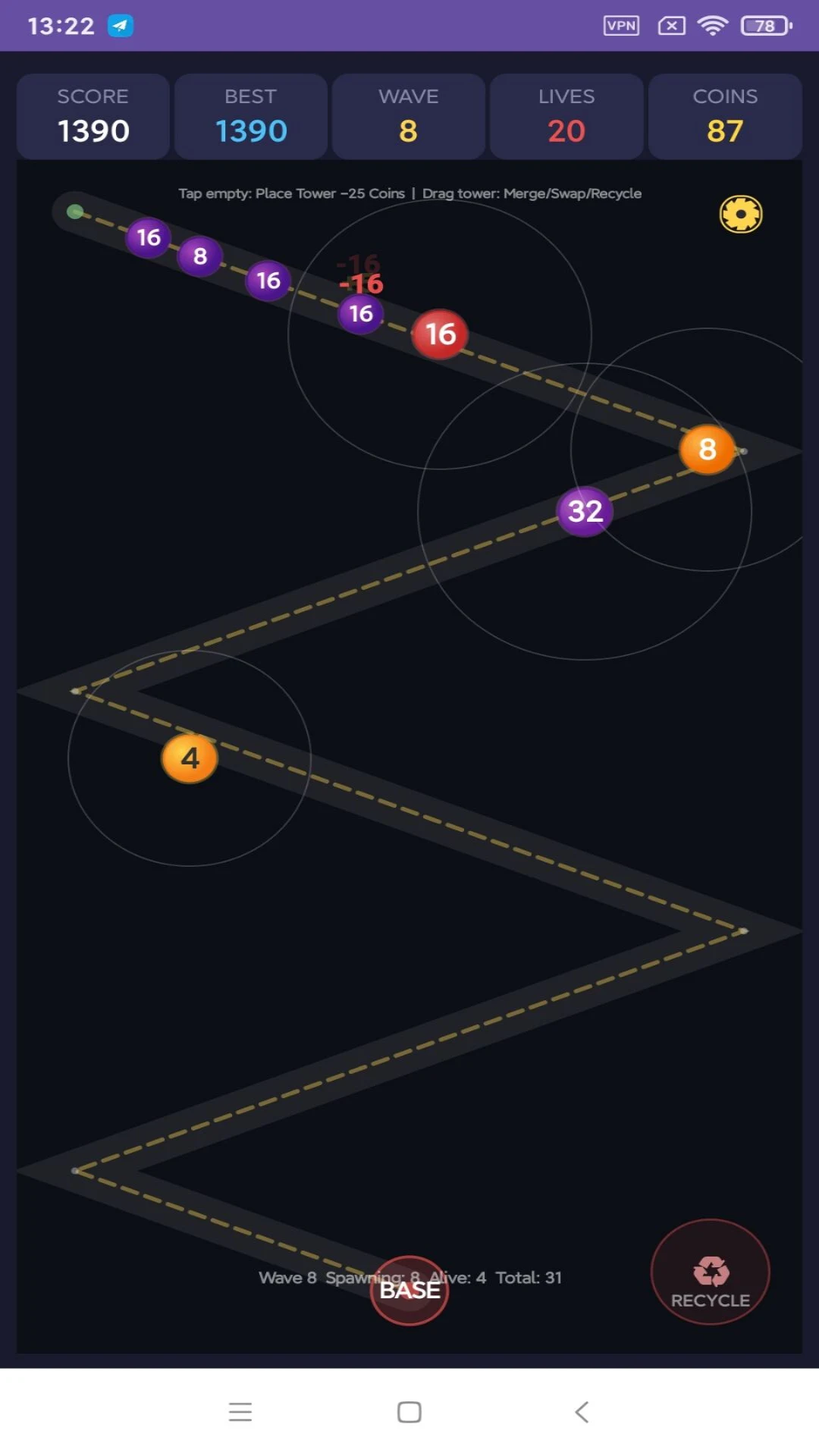 Bubble TD Pop Defense screenshot