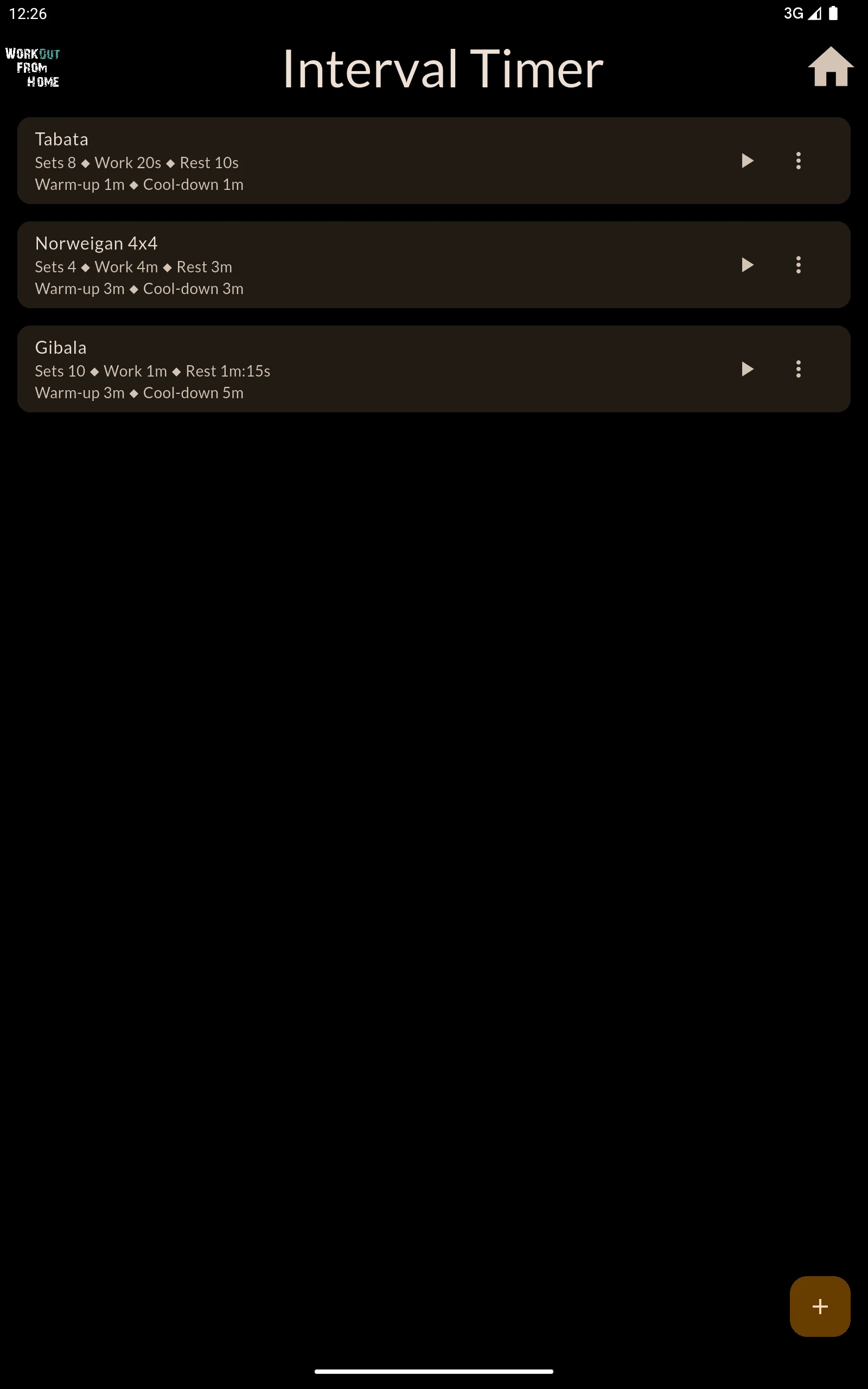 Workout From Home screenshot