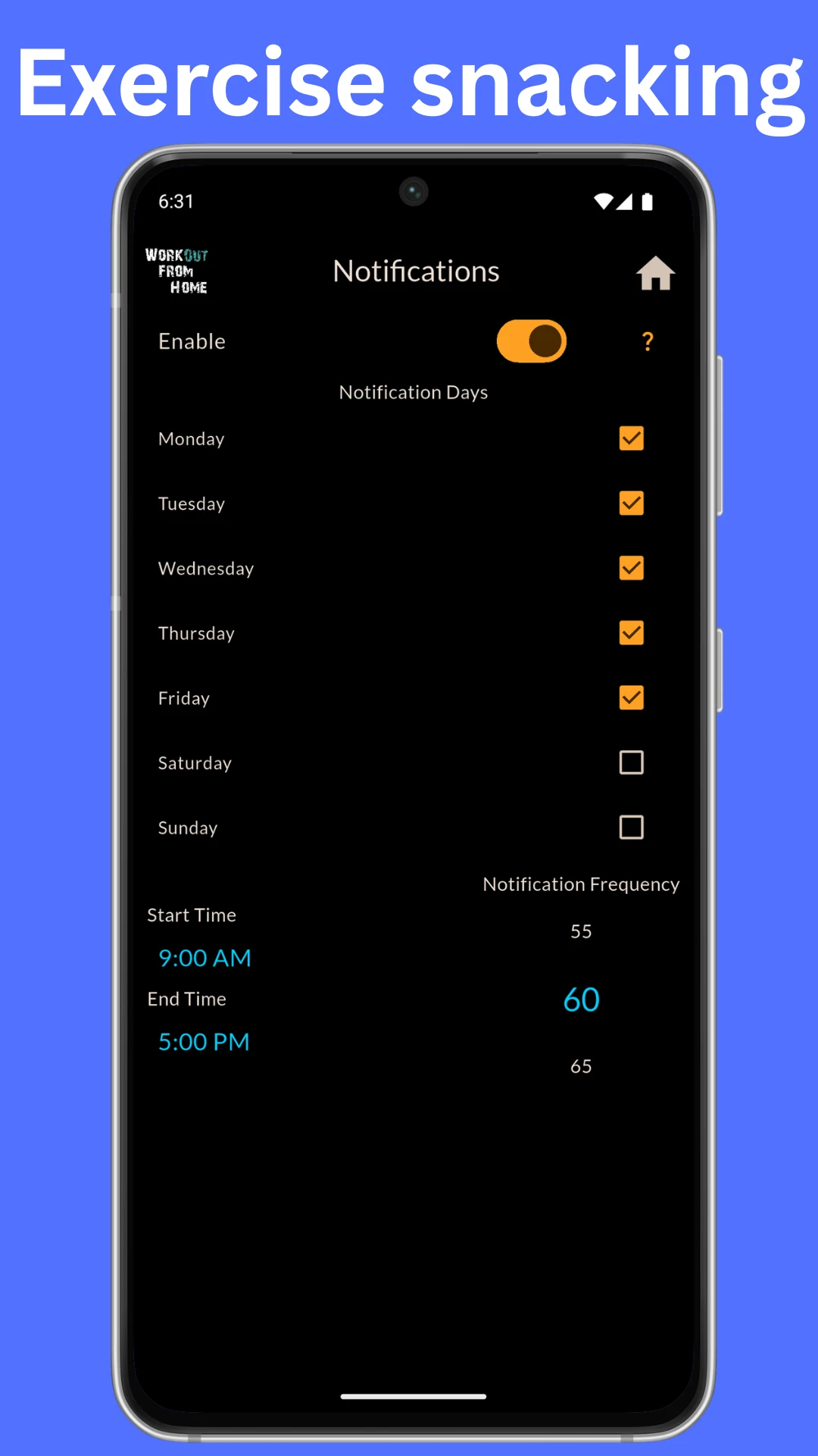 Workout From Home screenshot