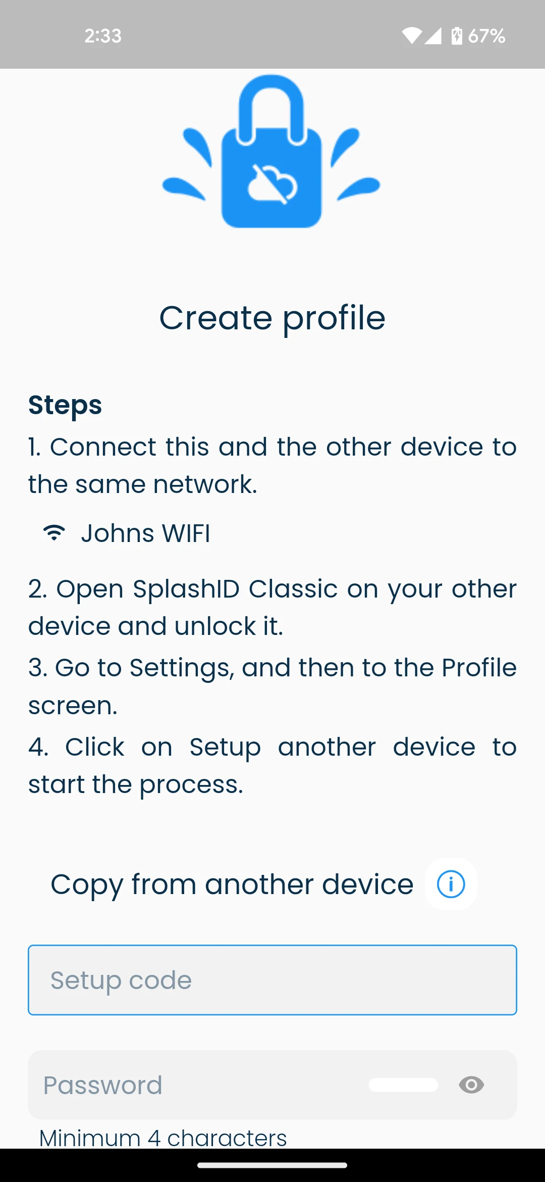 SplashID Classic screenshot