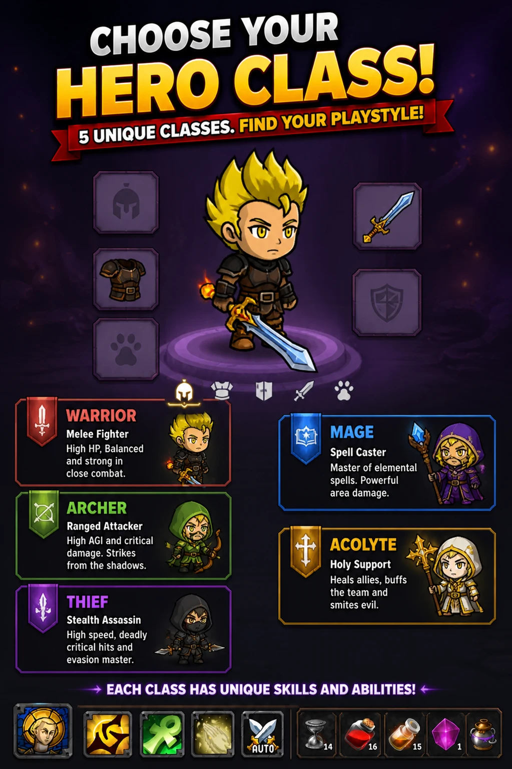 Walking Hero - Idle Battle RPG screenshot