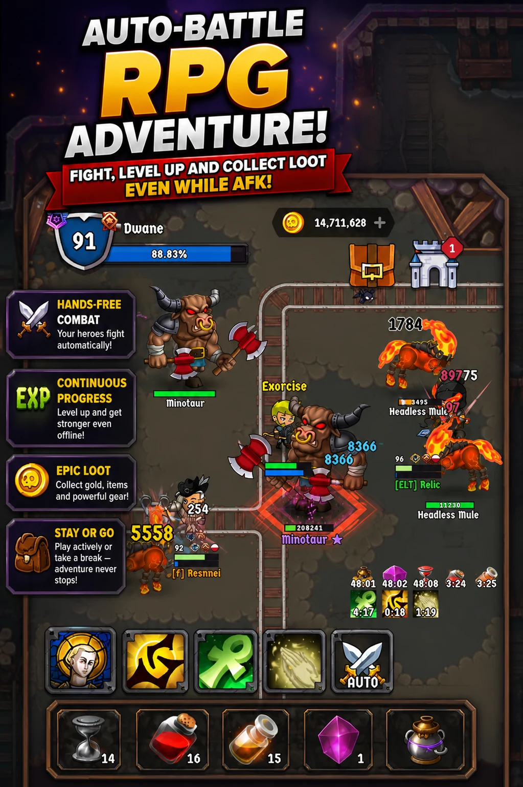 Walking Hero - Idle Battle RPG screenshot