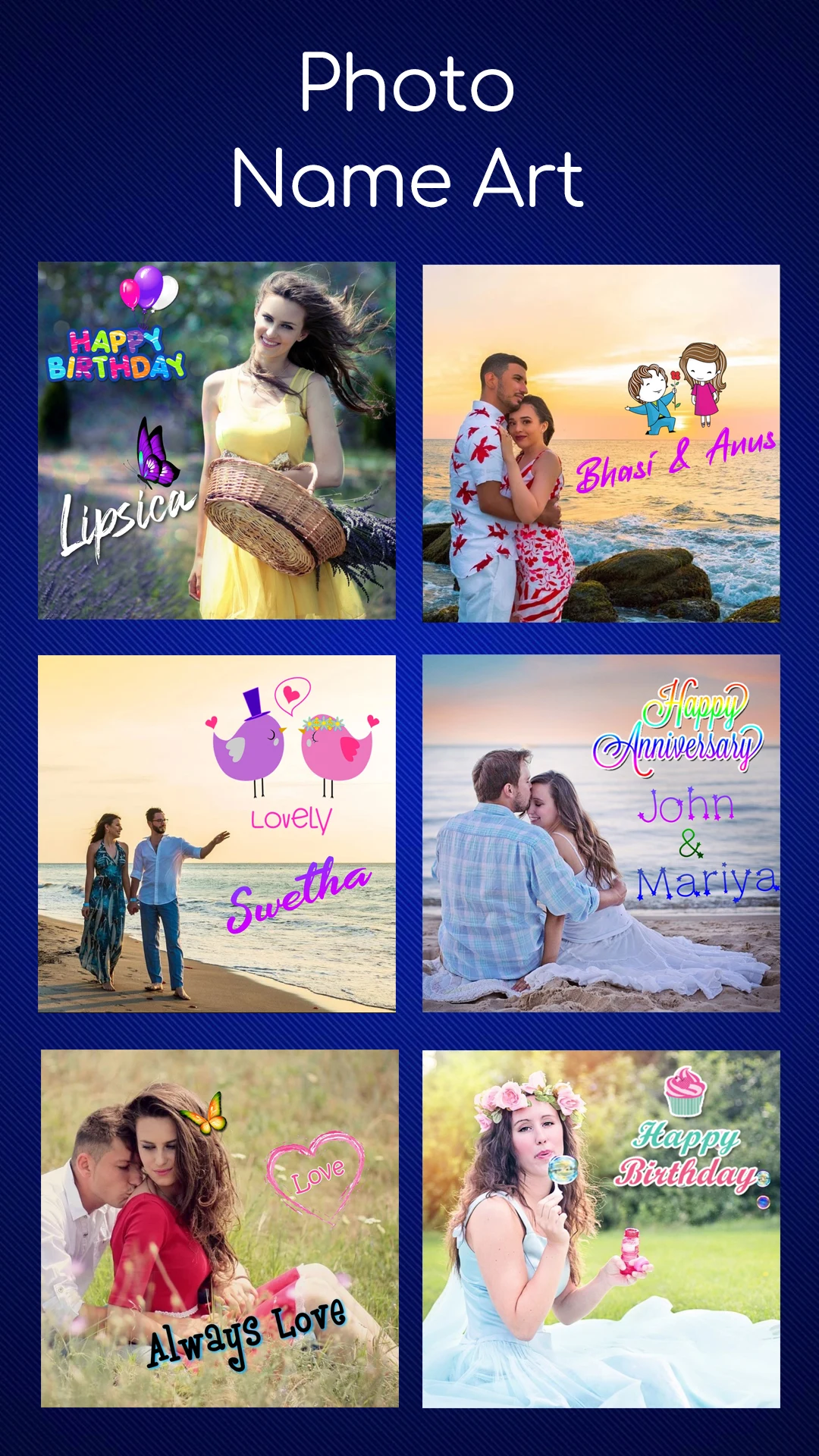 Name Art Photo Editing App screenshot