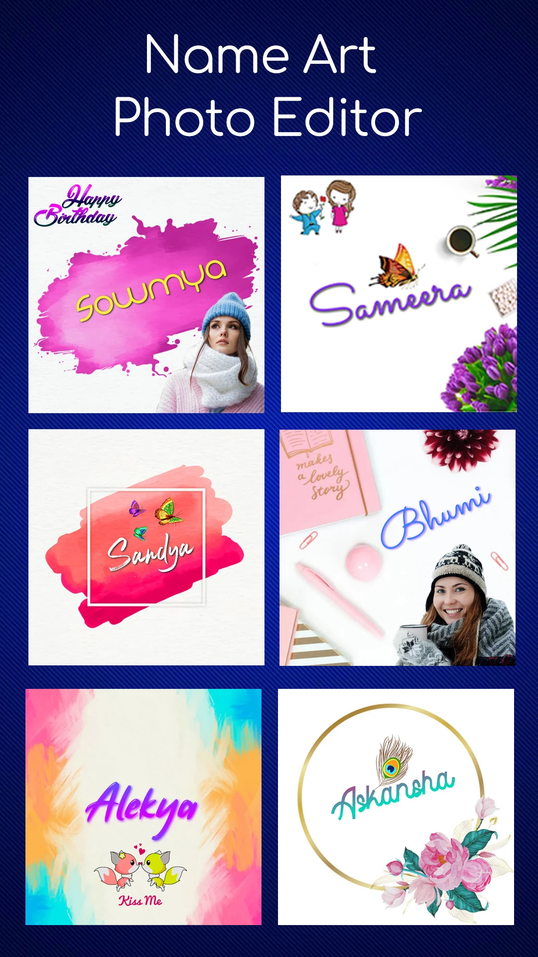 Name Art Photo Editing App screenshot