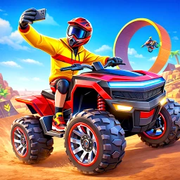 Symbol von Offroad ATV Quad Bike Race