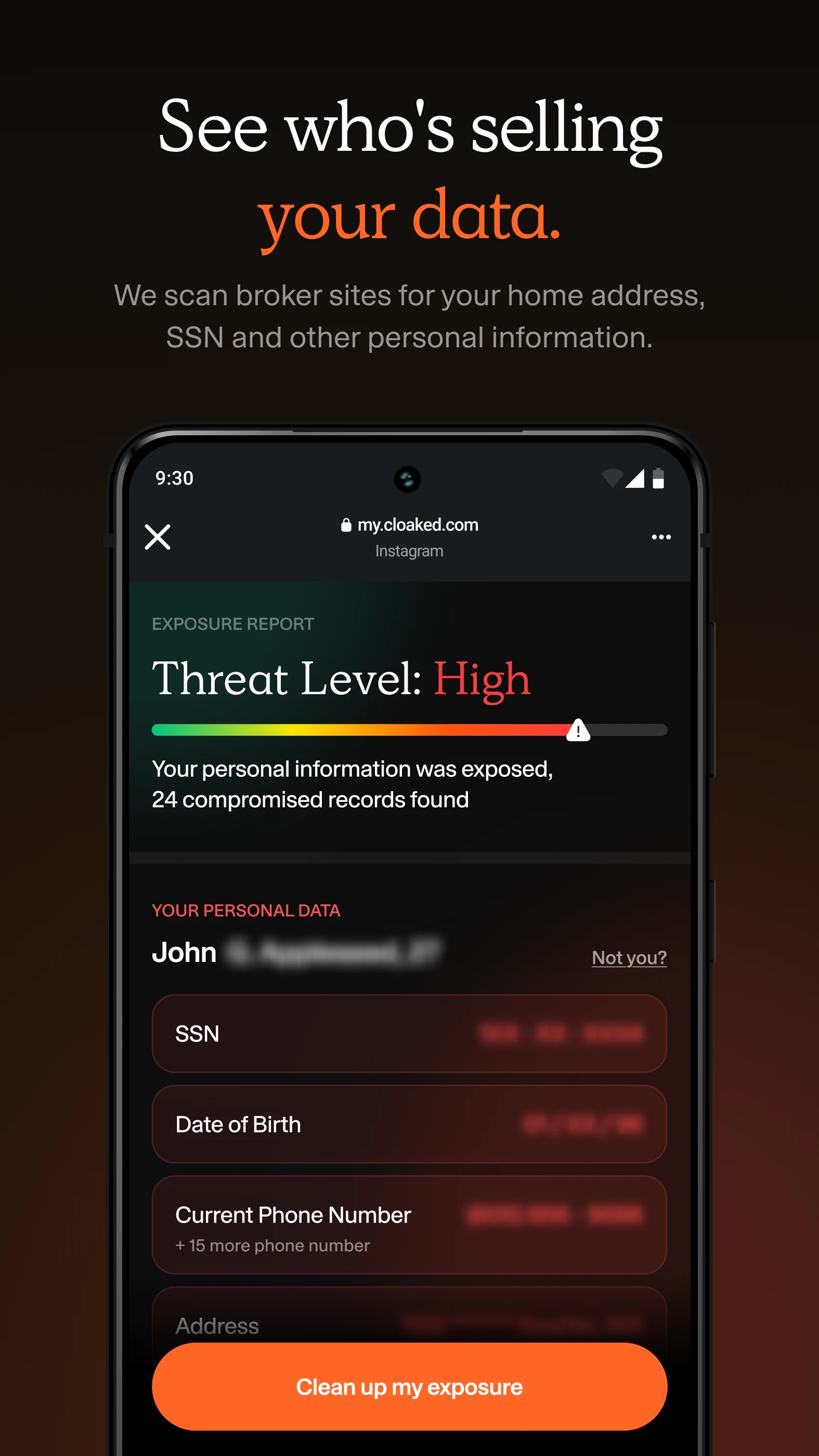 Cloaked: Protect your privacy screenshot